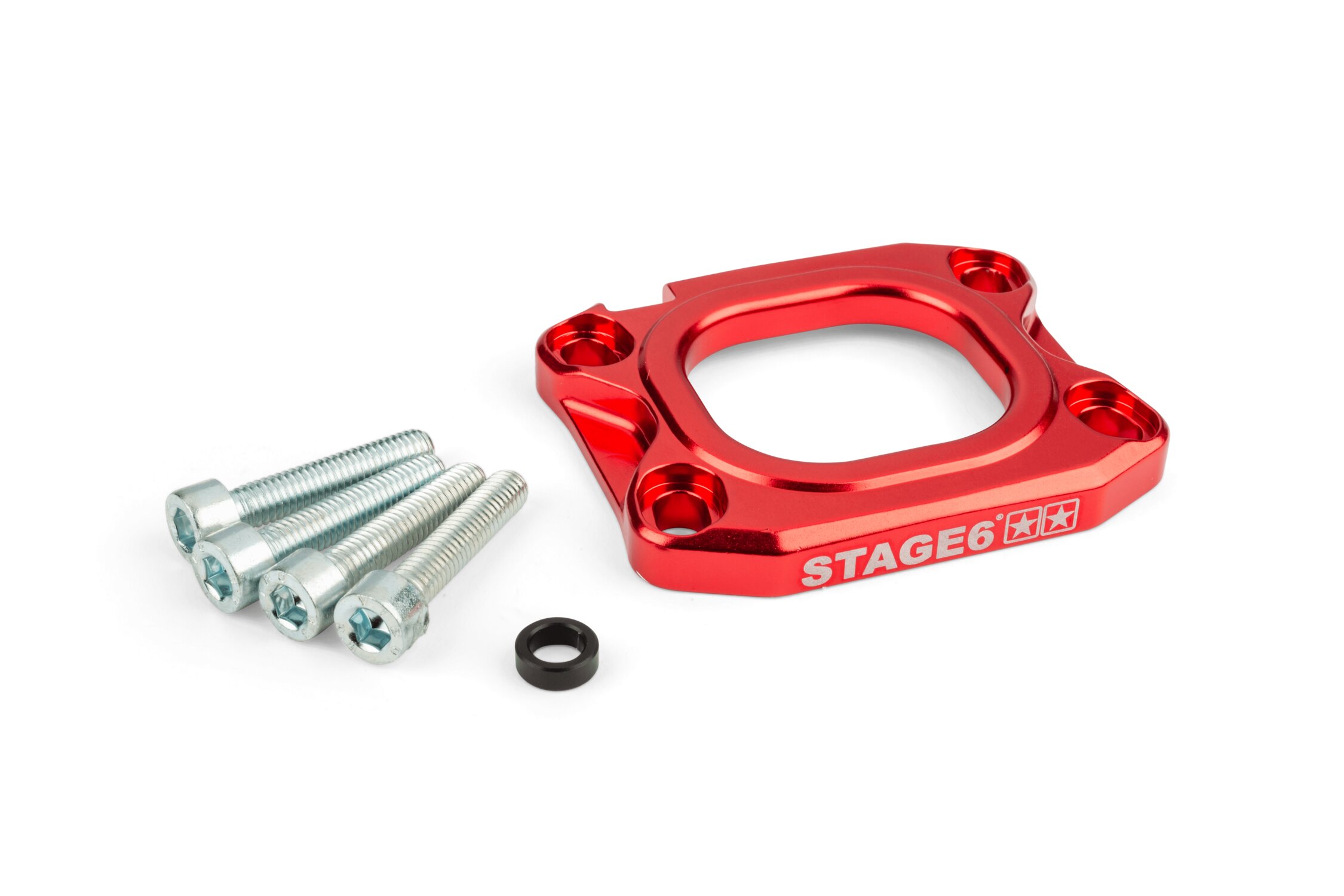 Platine pipe d'admission Stage6 360° d.40mm AM6 et Derbi Rouge