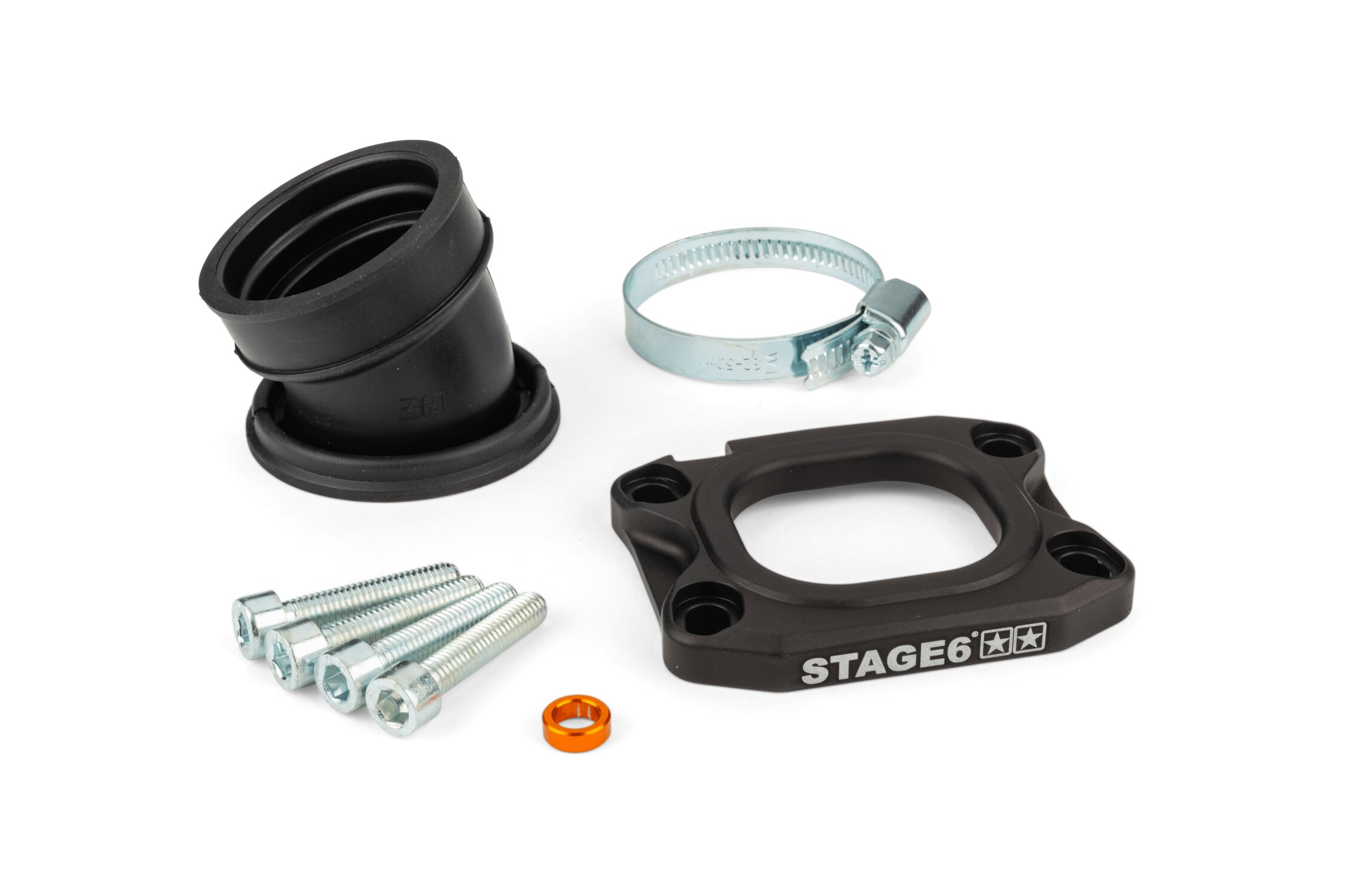 Pipe Stage6 360° AM6 / Derbi Noir - PWK 30 à 34mm