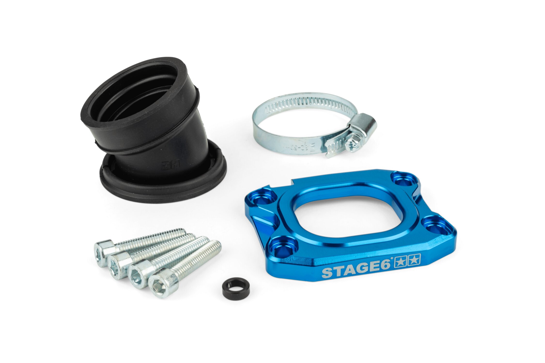 Pipe Stage6 360° AM6 / Derbi Bleu - PWK 30 à 34mm