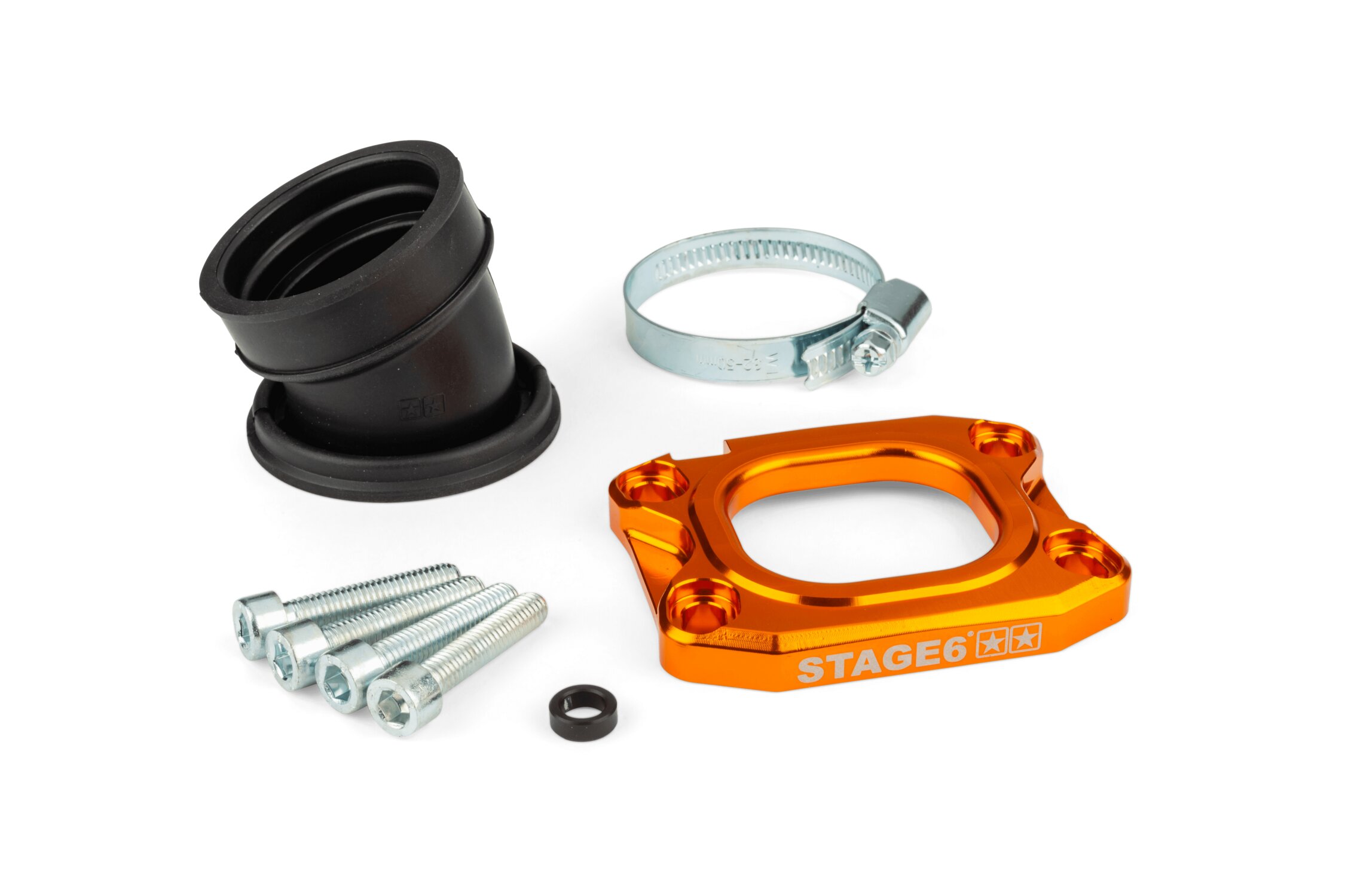 Pipe Stage6 360° AM6 / Derbi Orange - PWK 30 à 34mm