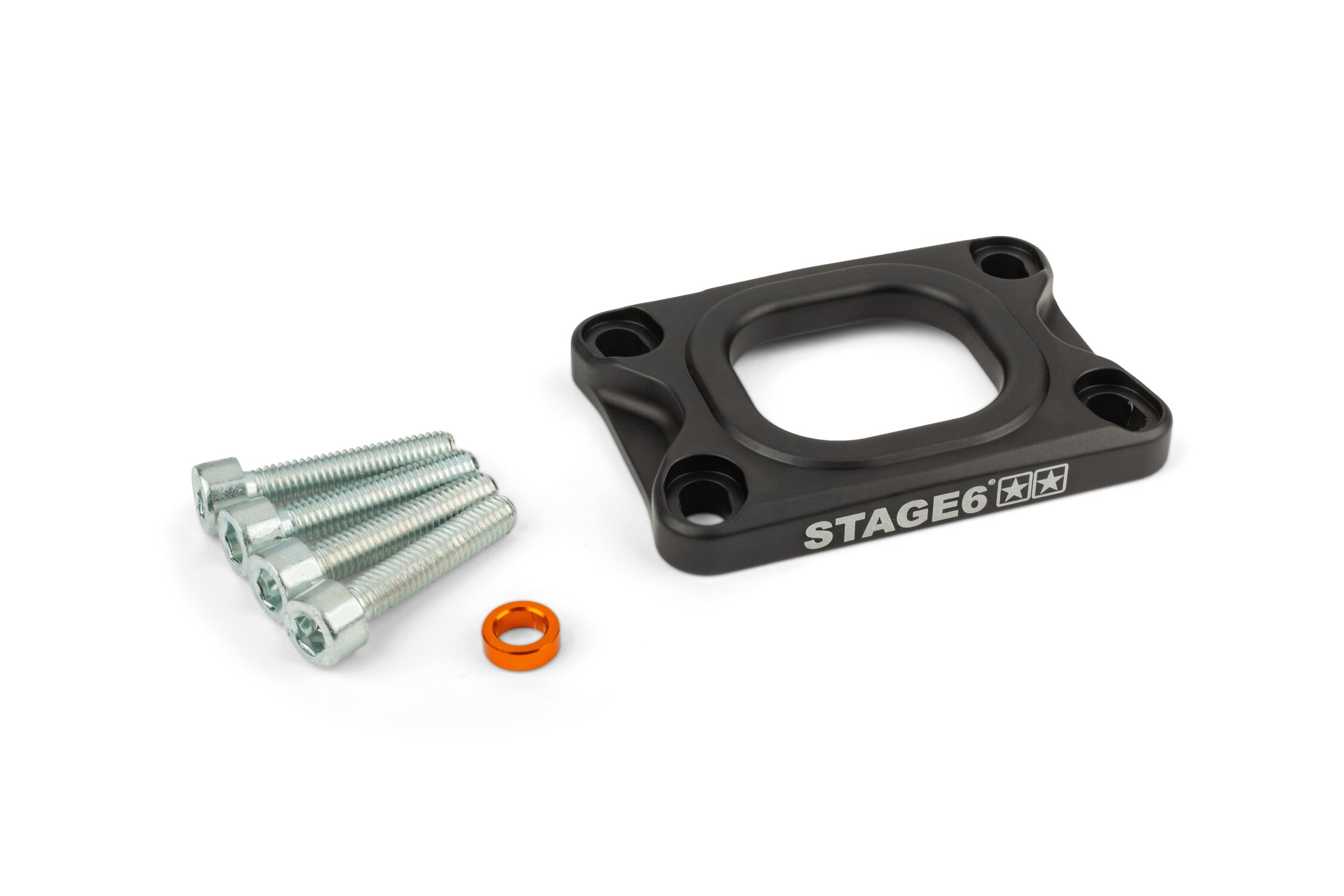 Platine pipe d'admission Stage6 360° AM6 et Derbi Noir