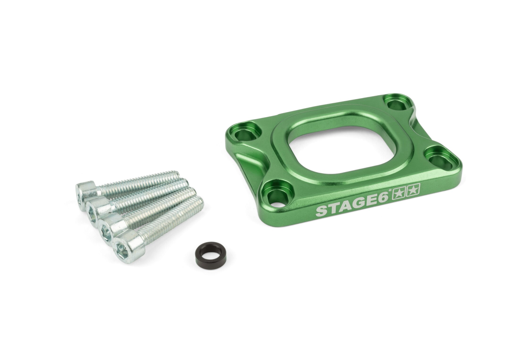 Platine pipe d'admission Stage6 360° AM6 et Derbi Vert