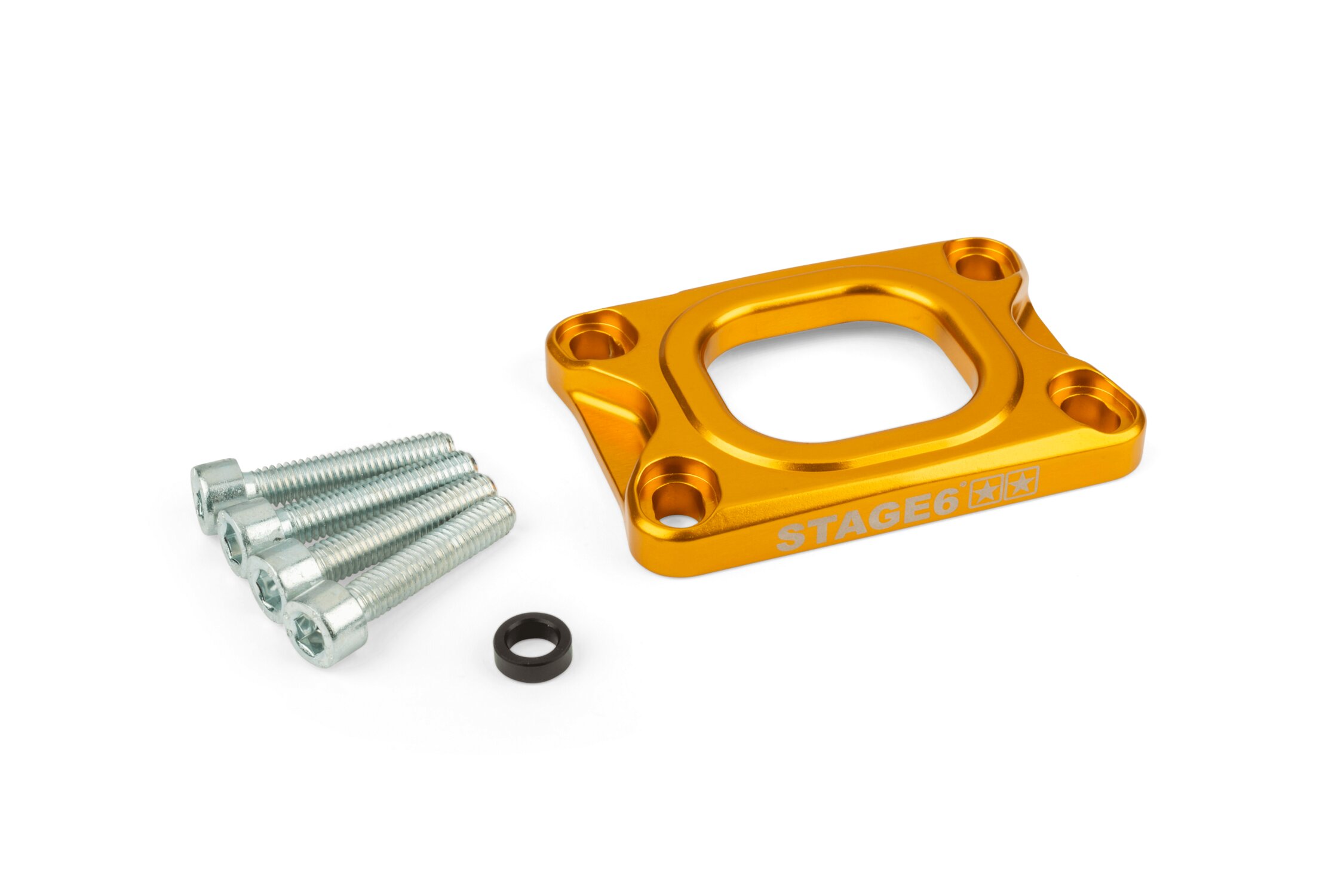 Platine pipe d'admission Stage6 360° AM6 et Derbi Or