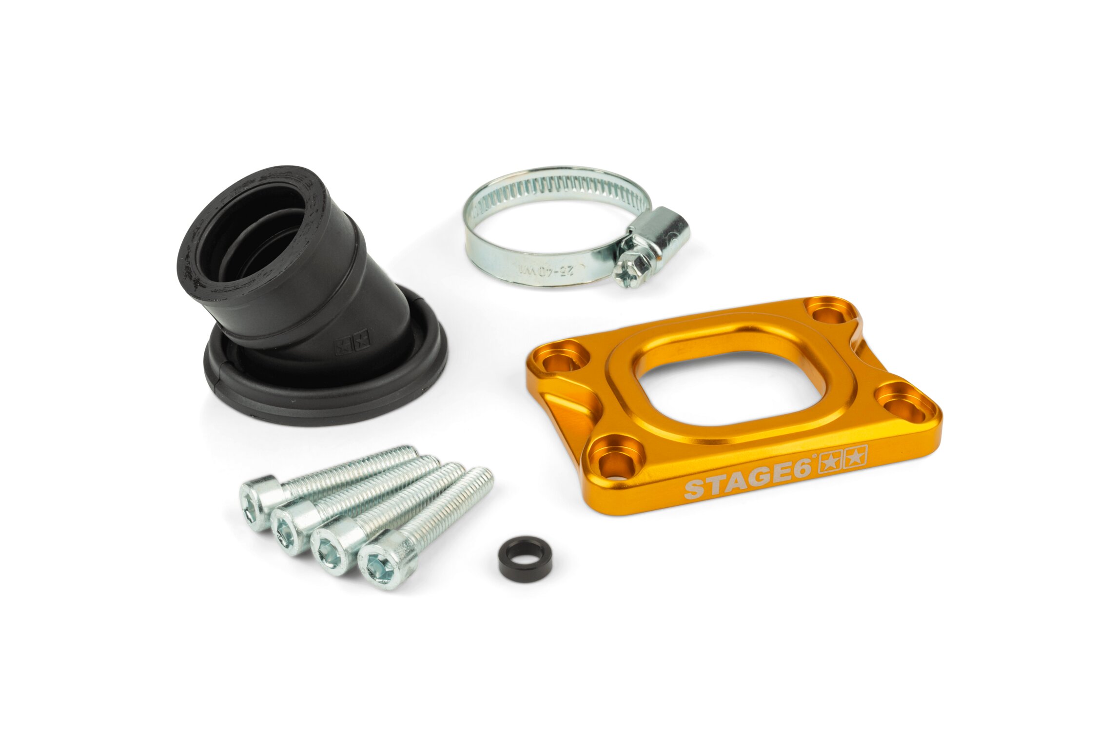 Pipe Stage6 360° AM6 / Derbi pour Dell'Orto et CP - Or