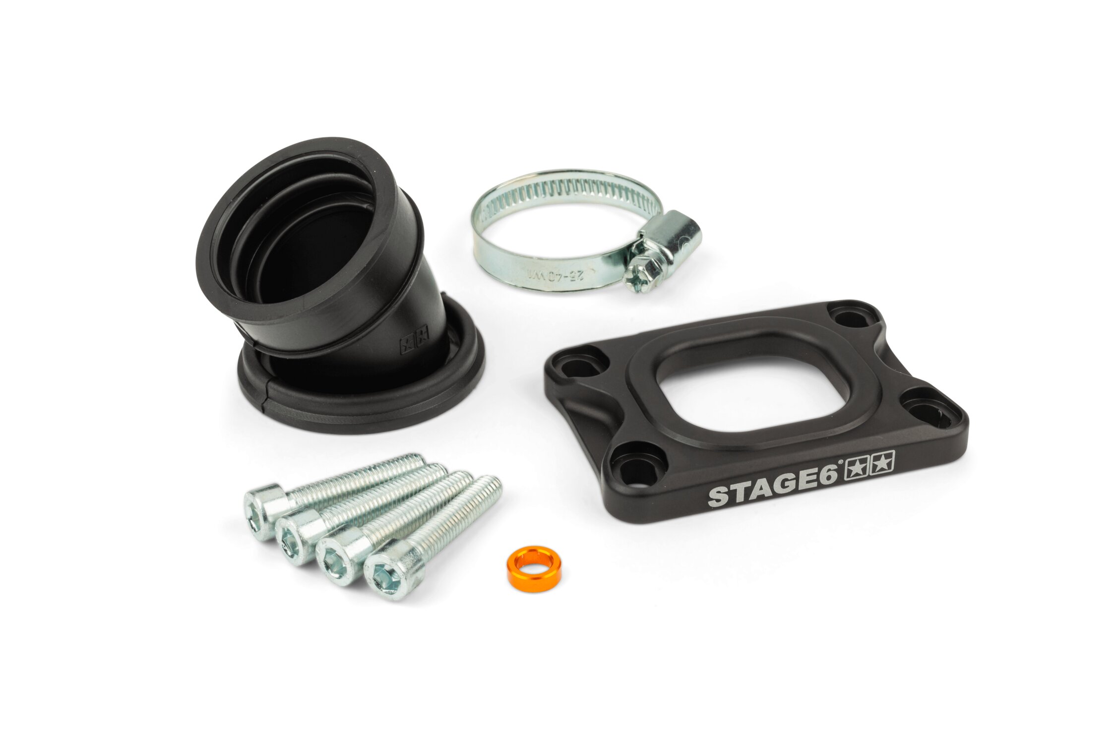 Pipe Stage6 360° AM6 / Derbi Noir - PWK 19 à 28mm