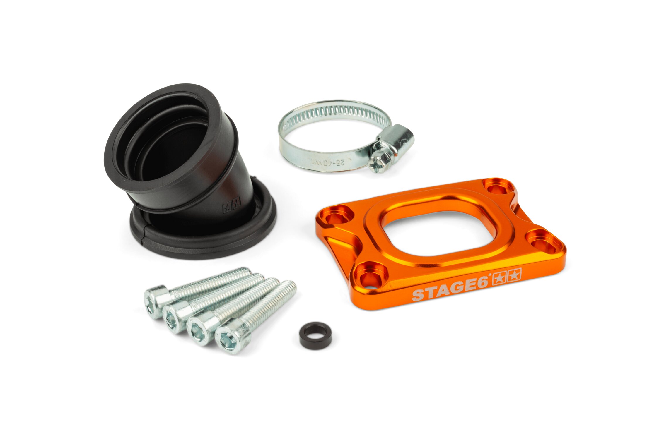 Pipe Stage6 360° AM6 / Derbi Orange - PWK 19 à 28mm