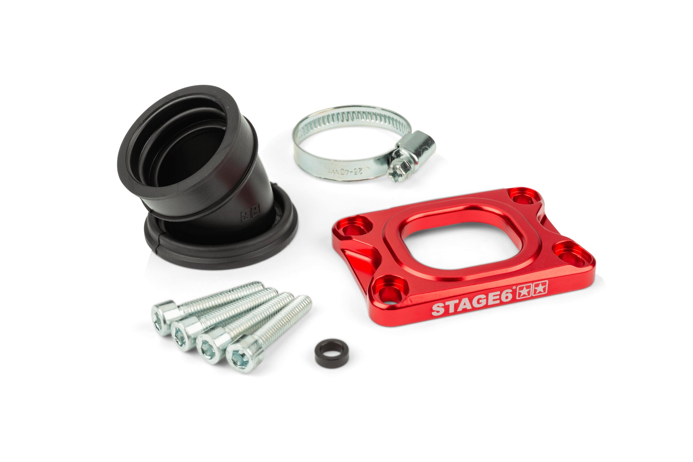 Pipe Stage6 360° AM6 / Derbi Rouge - PWK 19 à 28mm