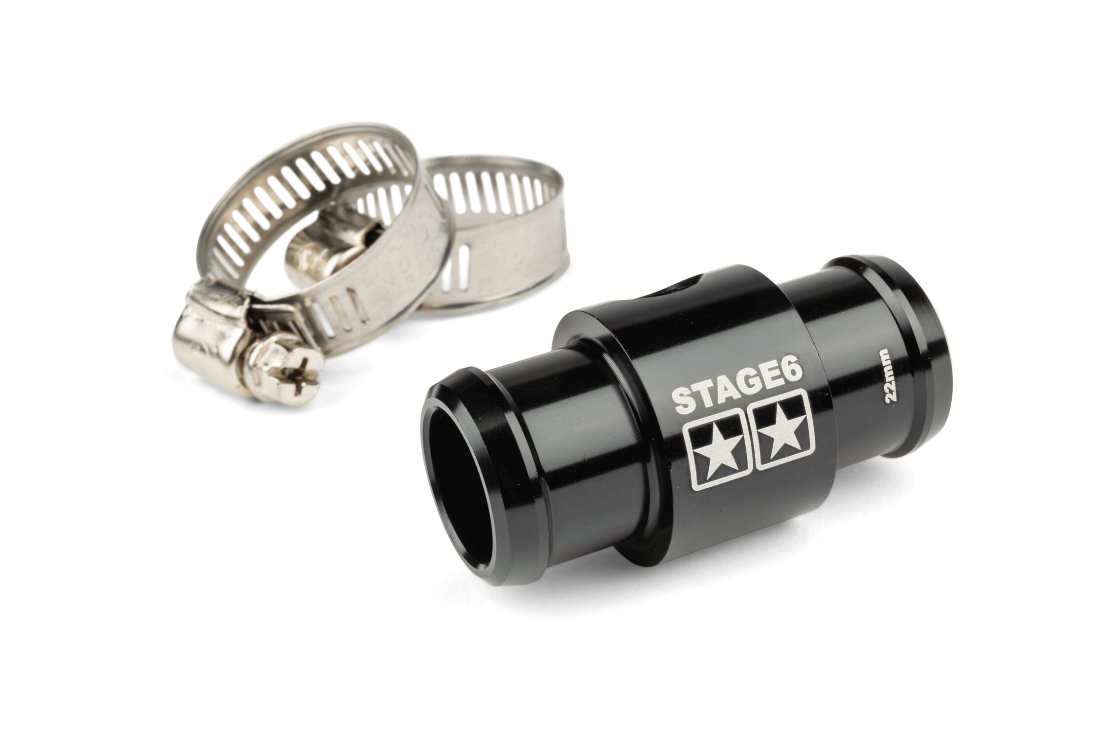 Raccord en T D.22mm pour sonde de température Stage6 Noir