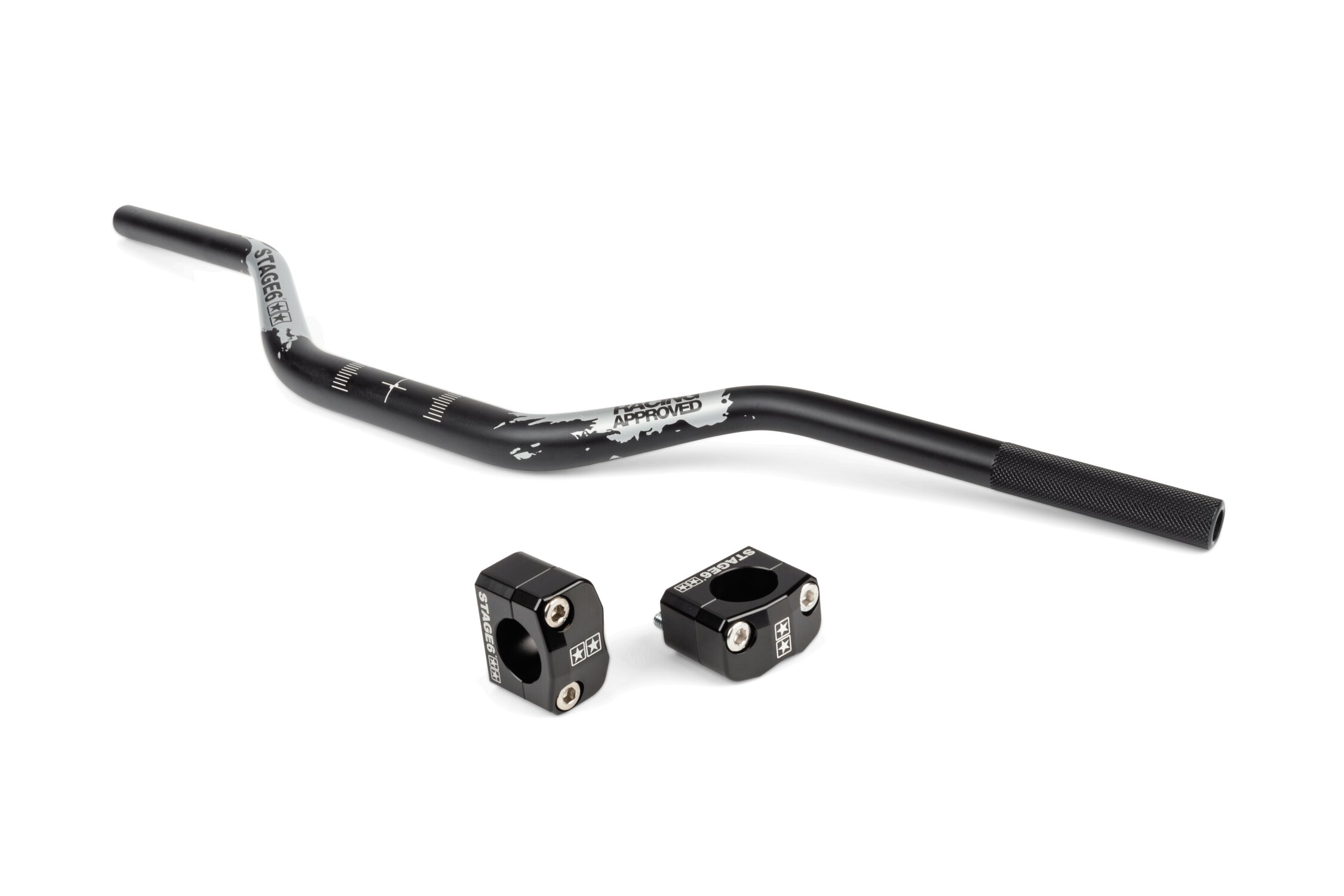 Guidon Cross 28mm + pontets Stage6 Noir
