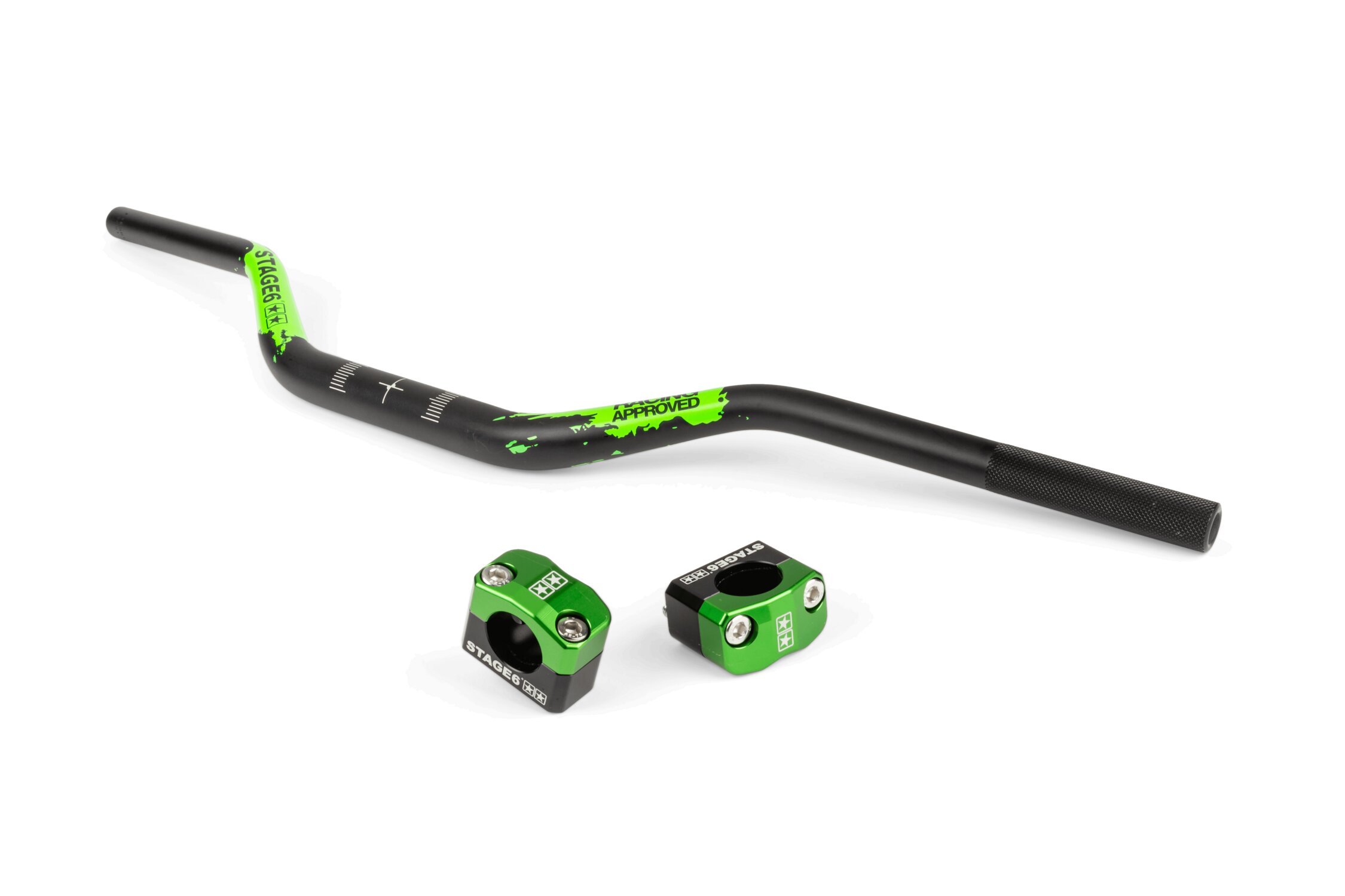 Guidon Cross 28mm + pontets Stage6 Vert