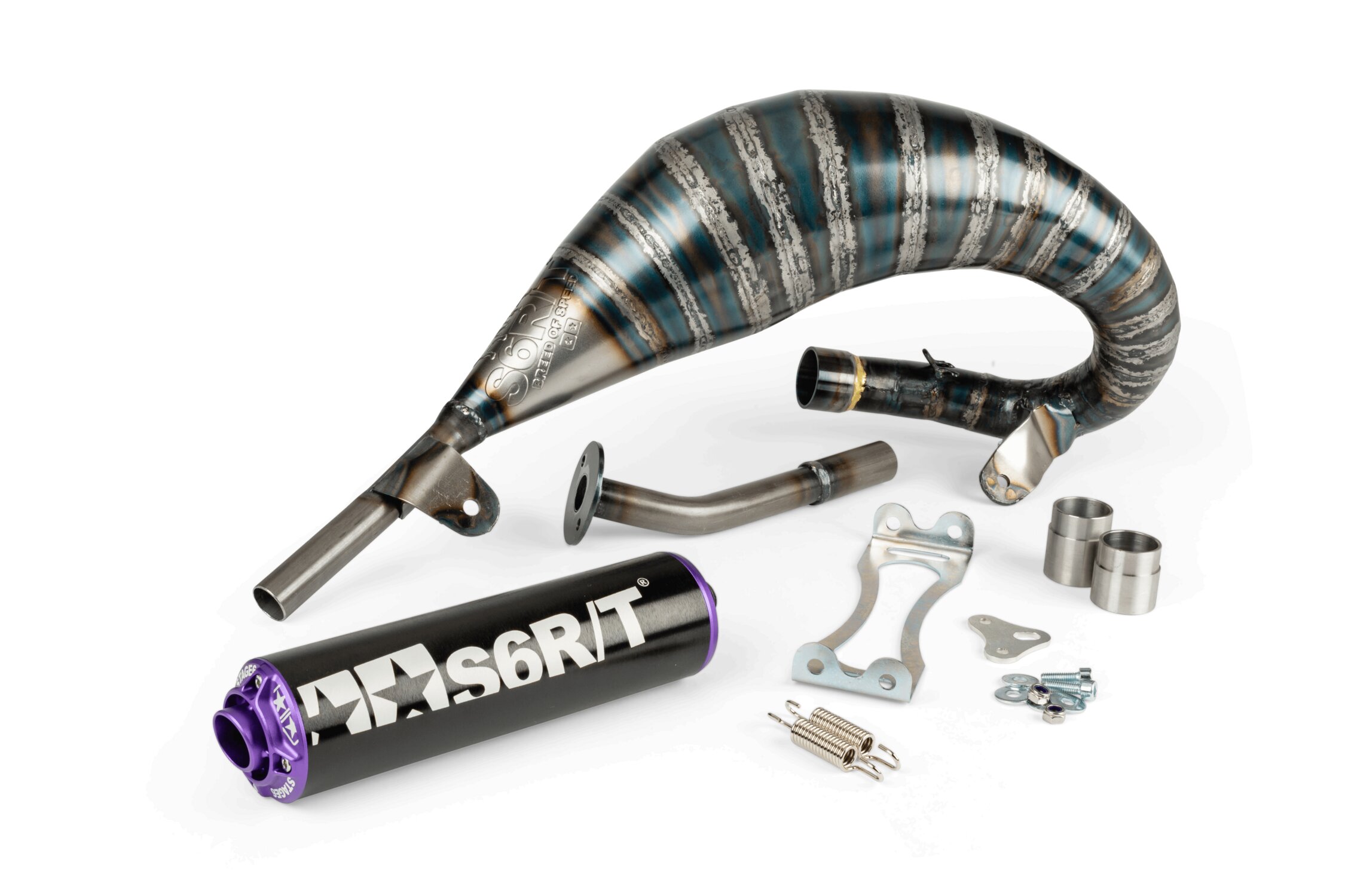 Pot d'échappement Stage6 R/T 70 - 80 Beta RR avant 2021 Noir / Violet