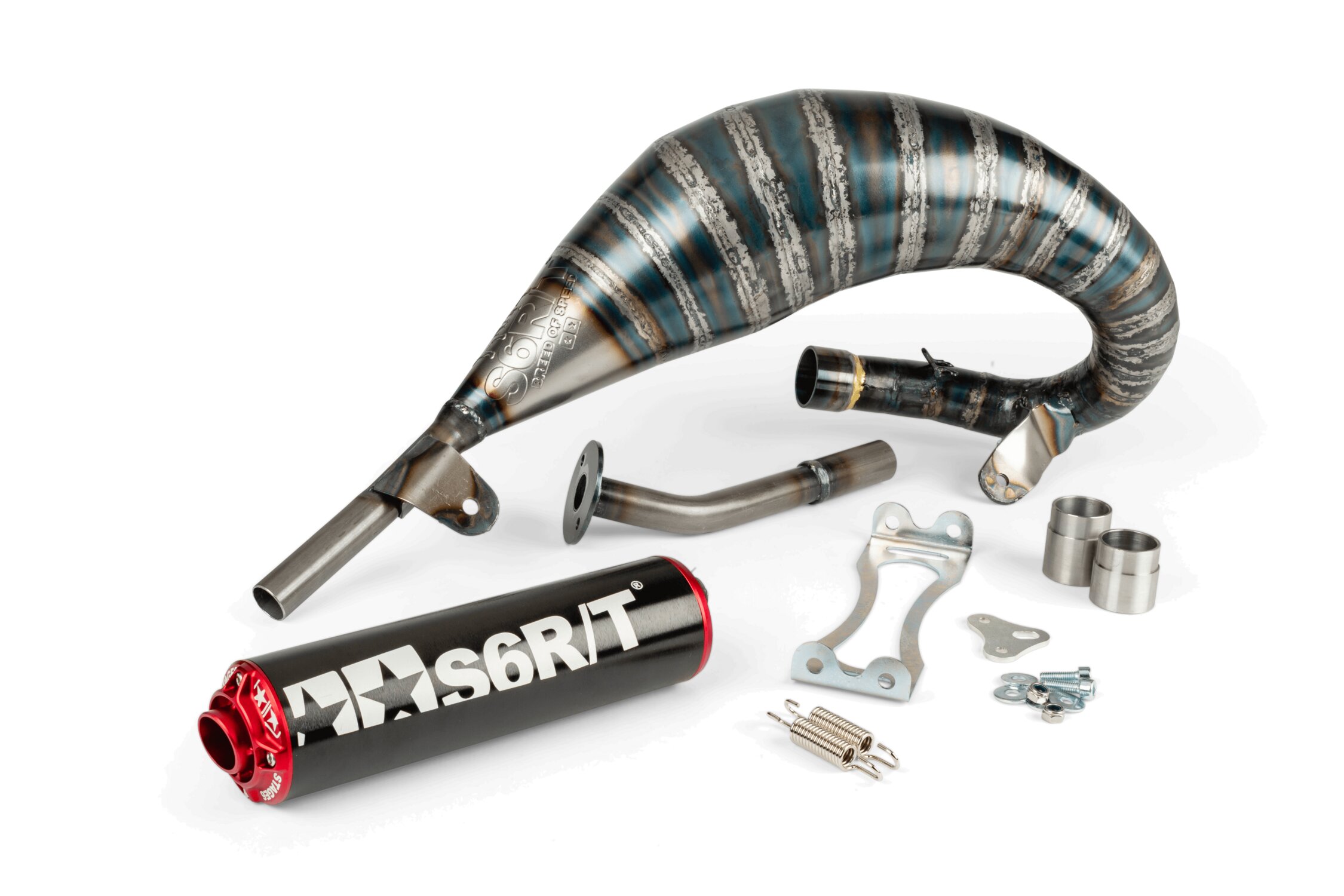 Pot d'échappement Stage6 R/T 70 - 80 Beta RR avant 2021 Noir / Rouge
