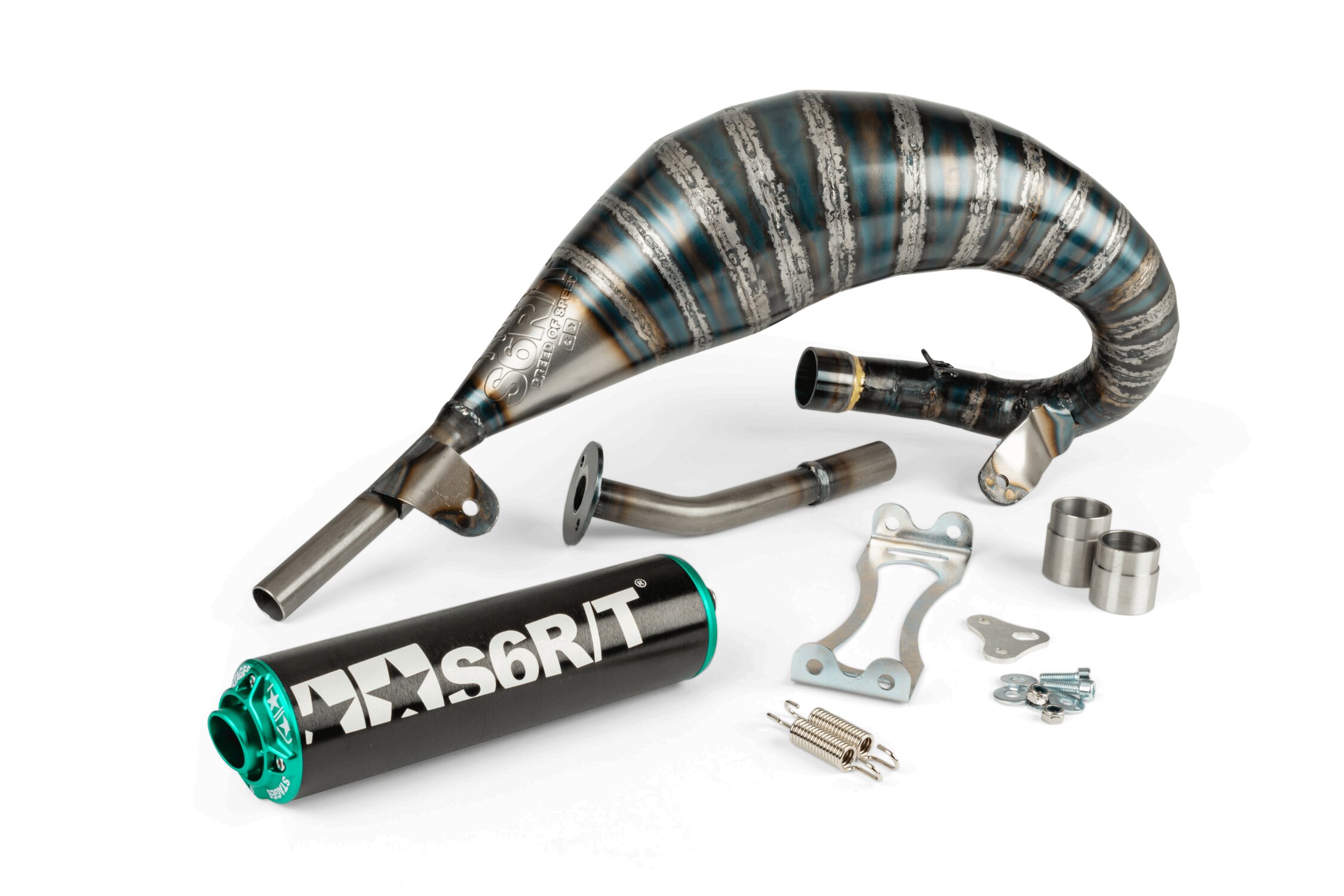 Pot d'échappement Stage6 R/T 70 - 80 Beta RR avant 2021 Noir / Turquoise