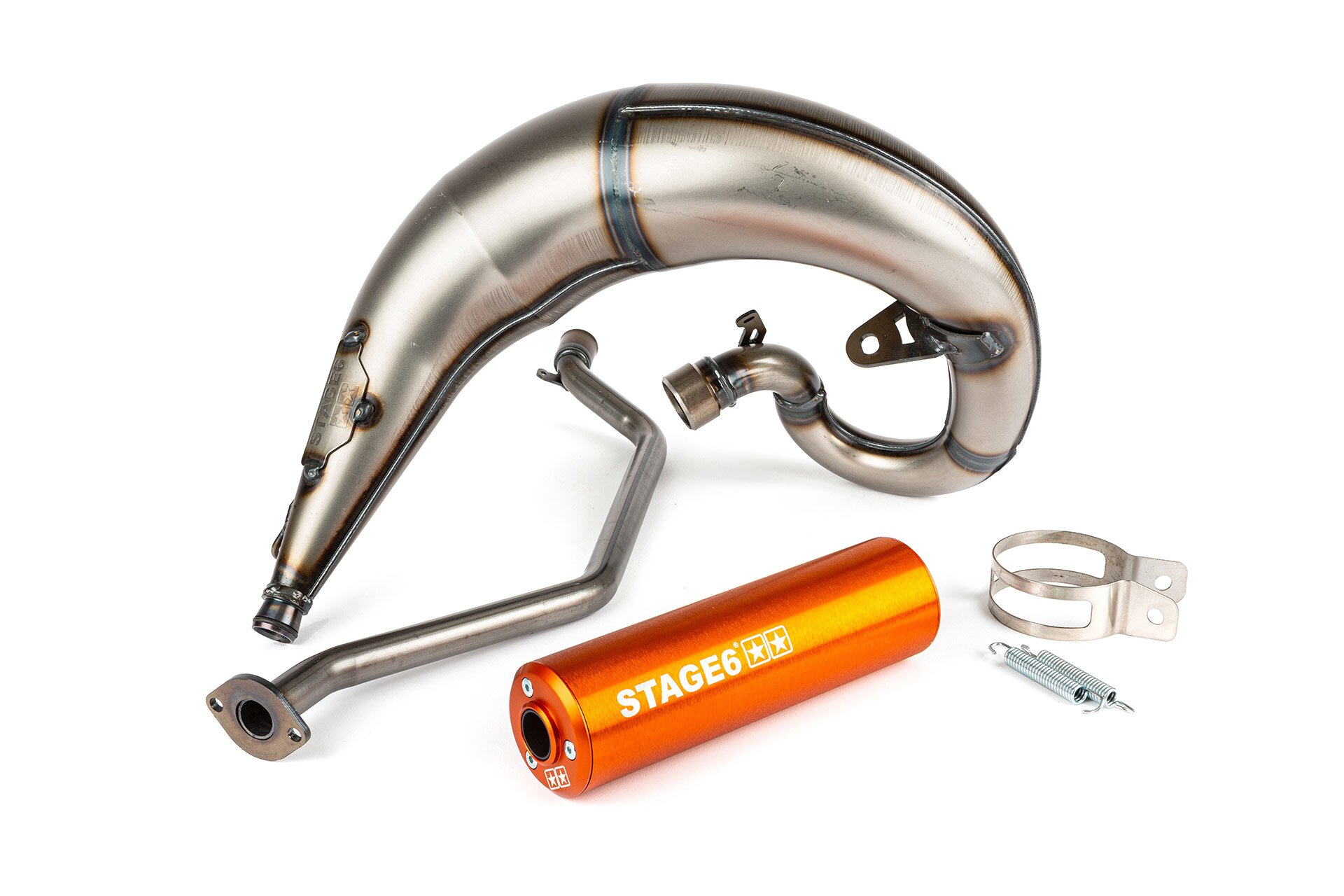 Pot d'échappement Sherco SM-R 50 Stage6 Streetrace passage haut orange