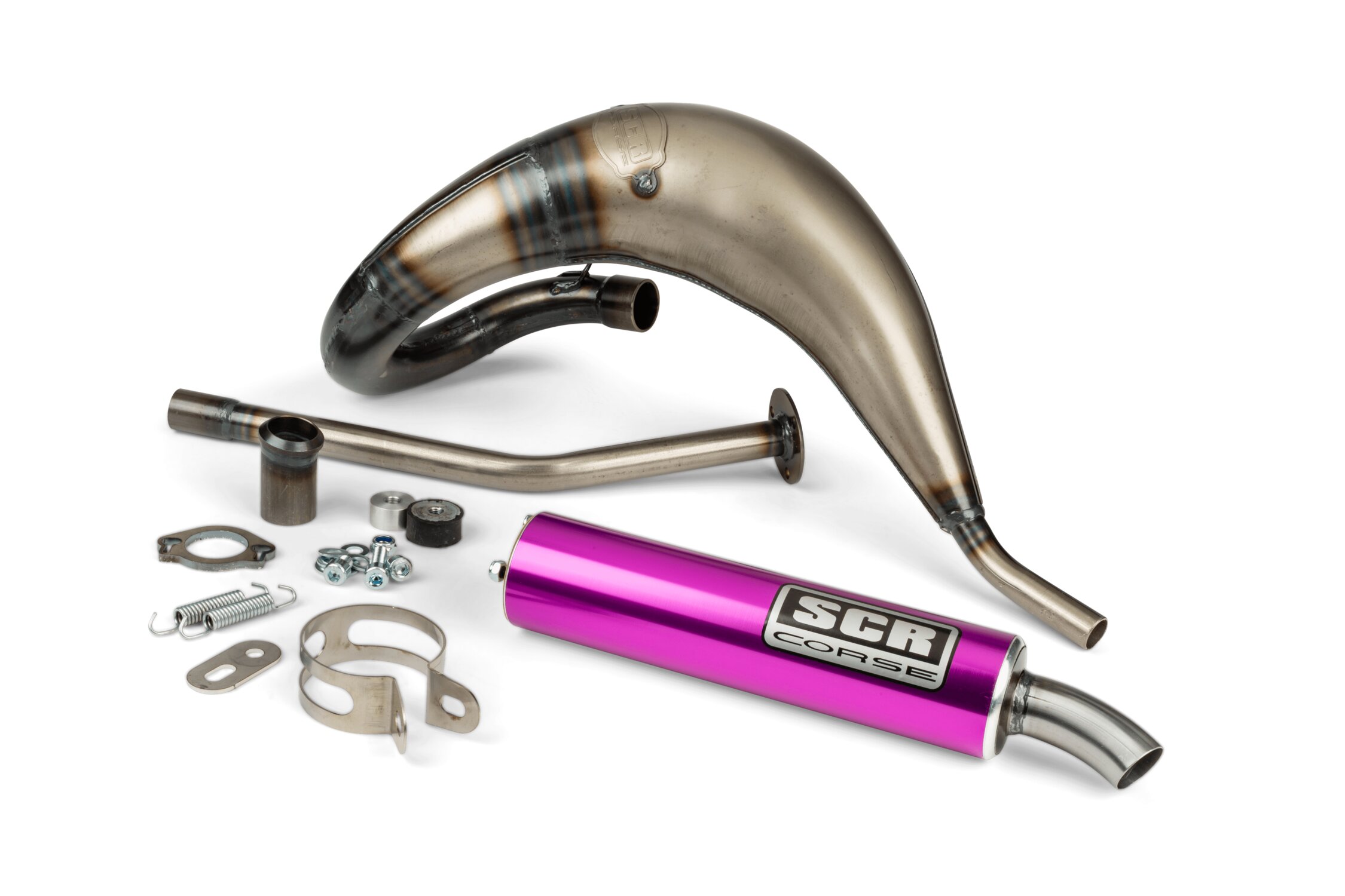Pot d'échappement SCR Corse Handmade Cross 50 - 70 Derbi Violet