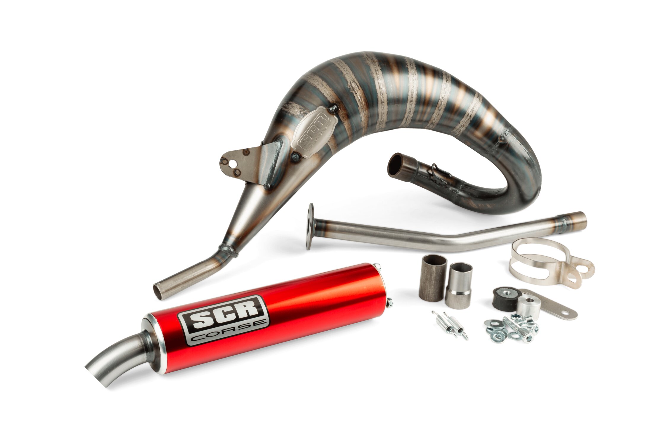 Pot d'échappement SCR Corse Handmade Cross 50 - 70 Sherco 50 Rouge