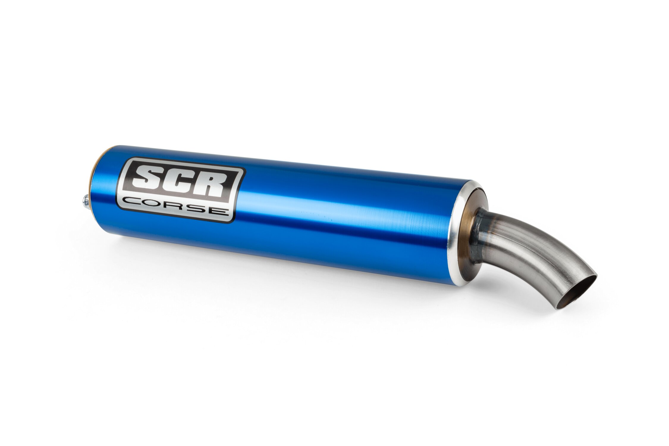 SCR Corse Silencieux Scooter alu Bleu