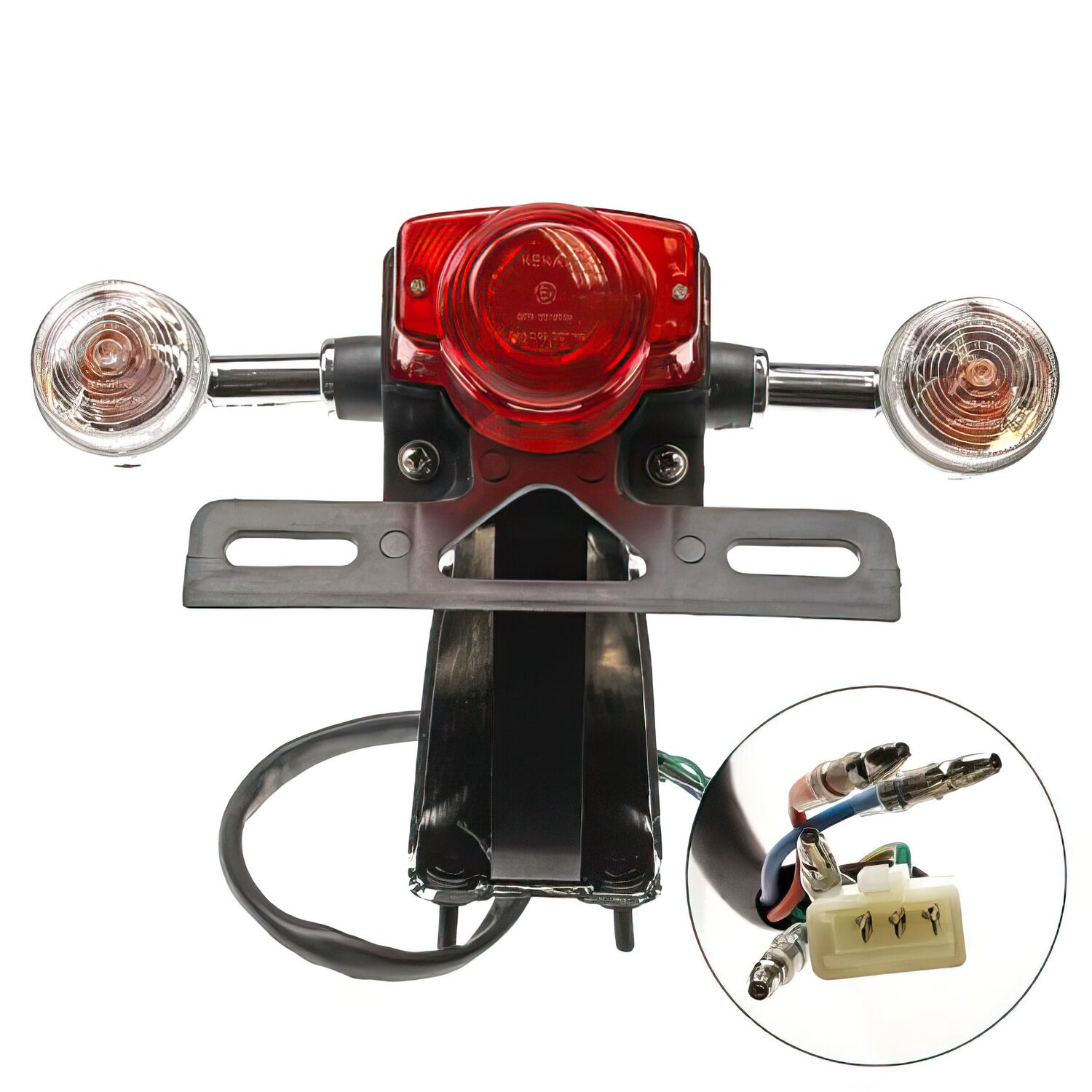 Feu arrière avec clignotant 3 broches Scooter Chinois Grand Rétro