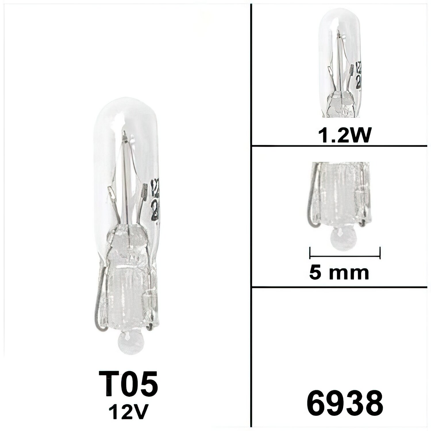 Ampoule T5 12V - 1,2W