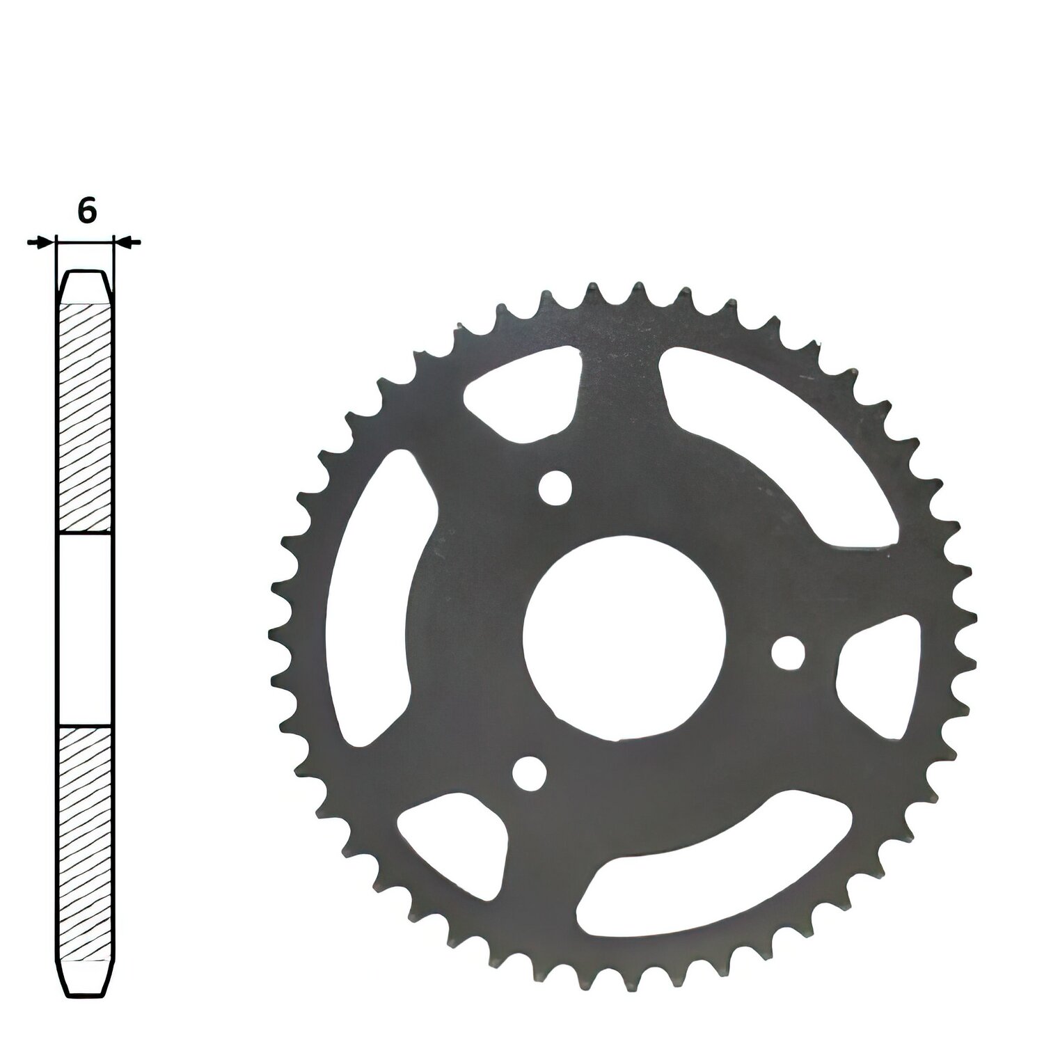 Couronne arrière Rieju RS2 Matrix IGM 46 dents - 420