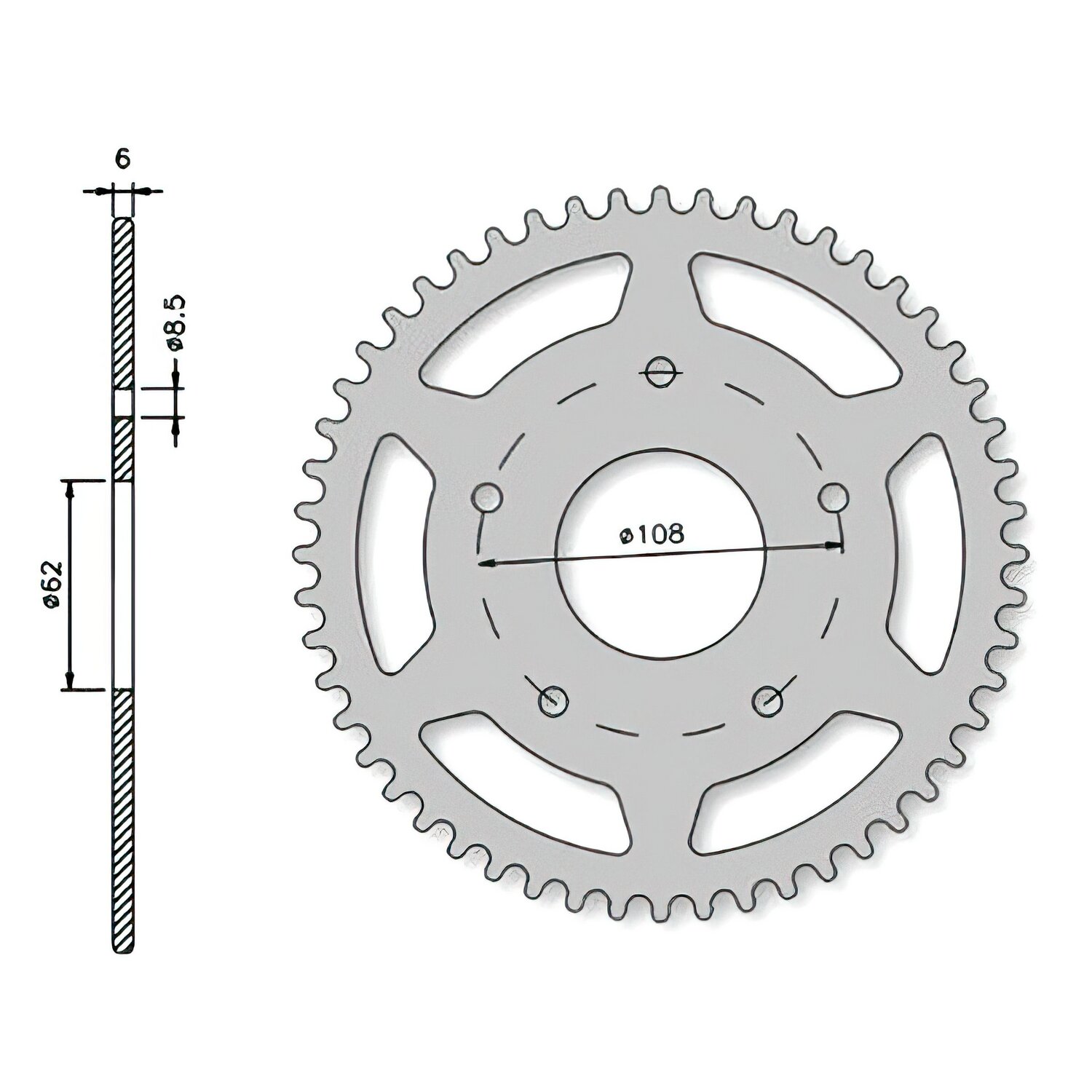 Couronne arrière Rieju SMX 50 dents - 420