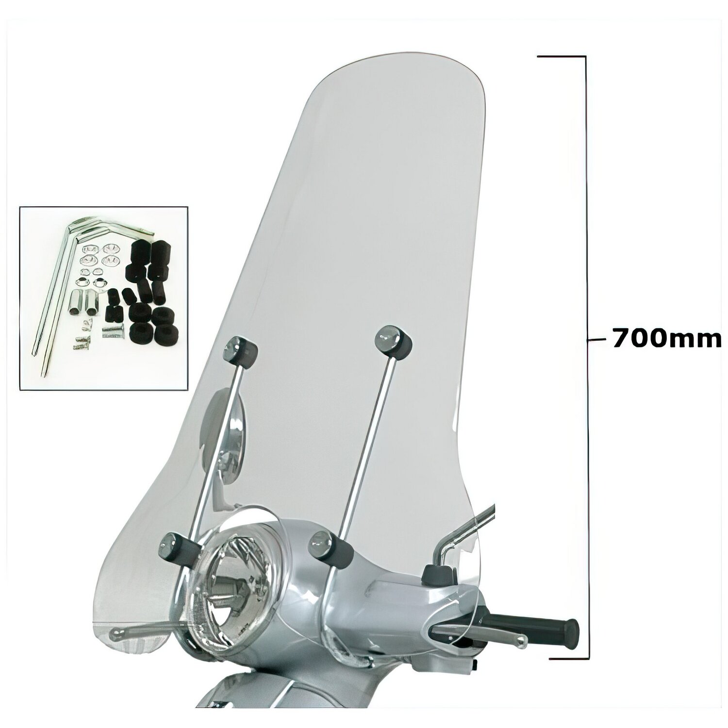 Standard Parts Pare-brise Piaggio Vespa LX 50-125 H700