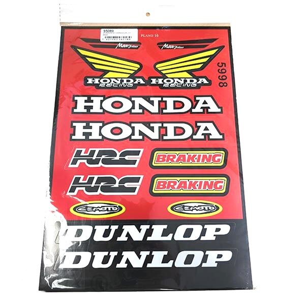 Standard Parts Planche de stickers Honda / Dunlop 33×22 cm