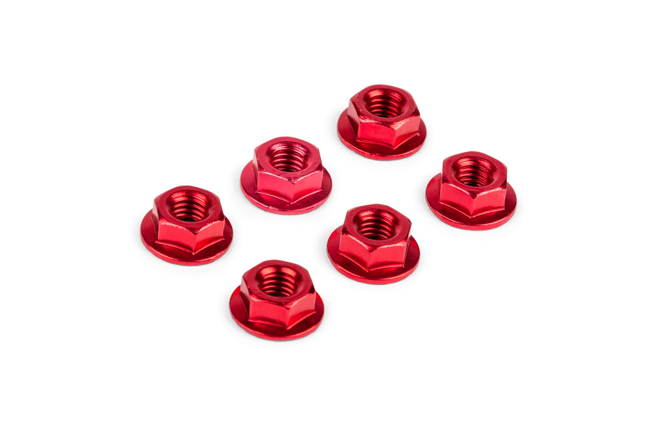 Ecrous M6 (x6) anodisé rouge