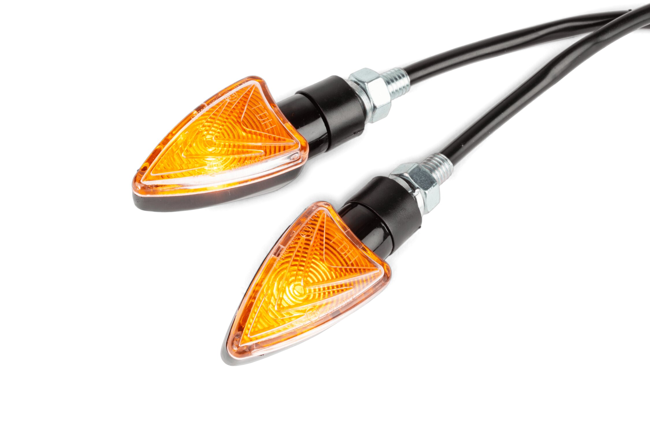 Clignotants Triangle courts noir / transparent