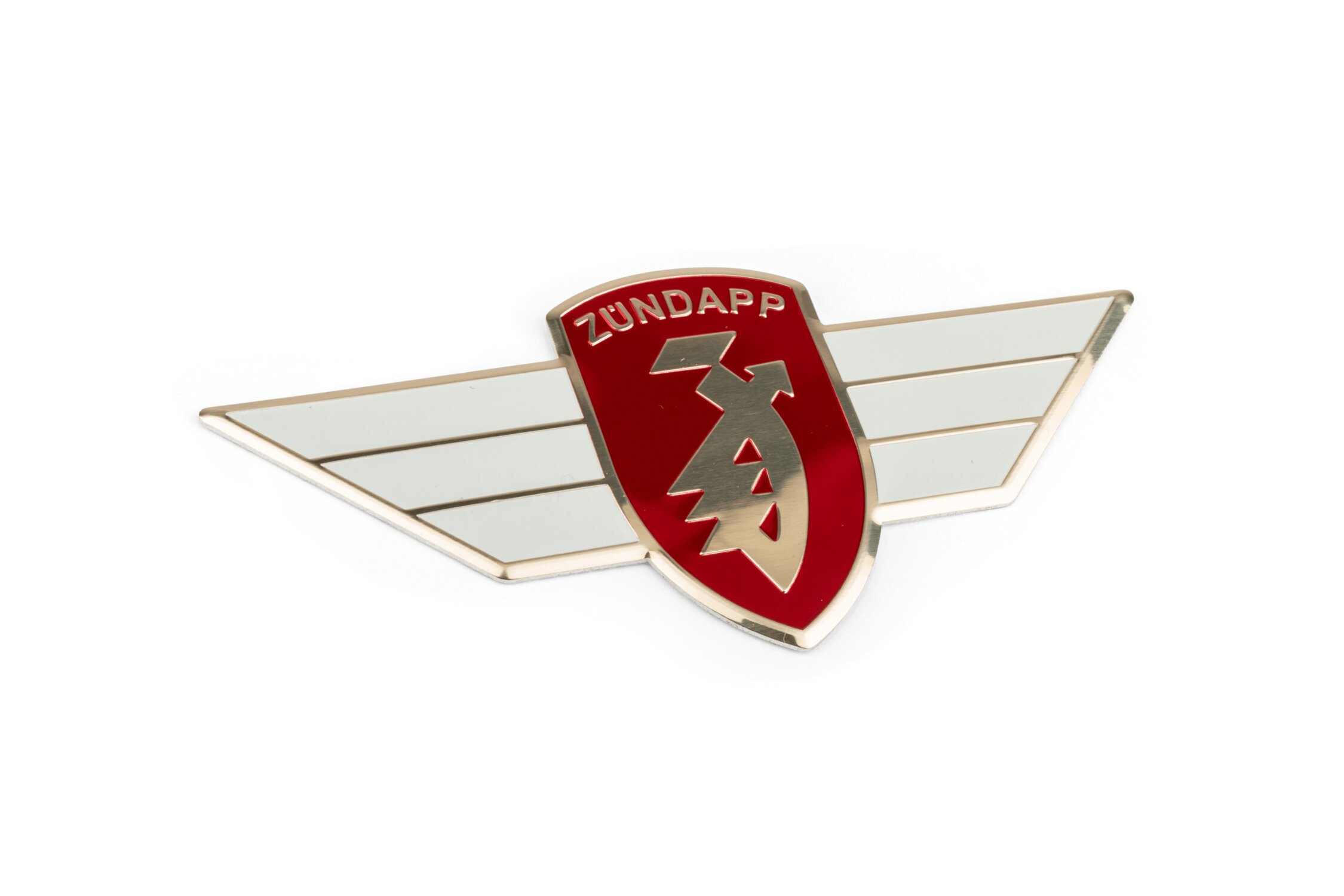Autocollant Zündapp Wing 98x47mm rouge /