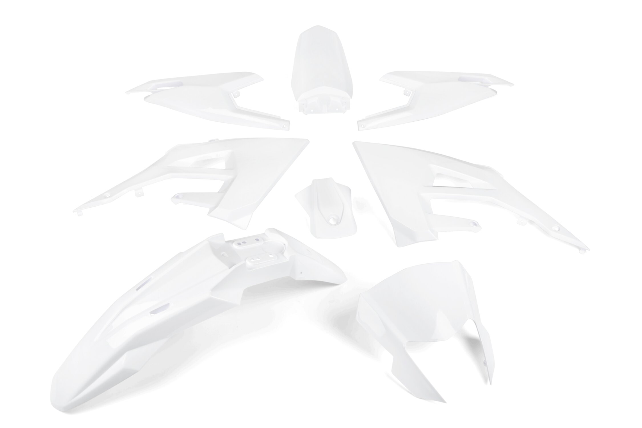 Kit carénages 8 pièces blanc Derbi X-Treme après 2018