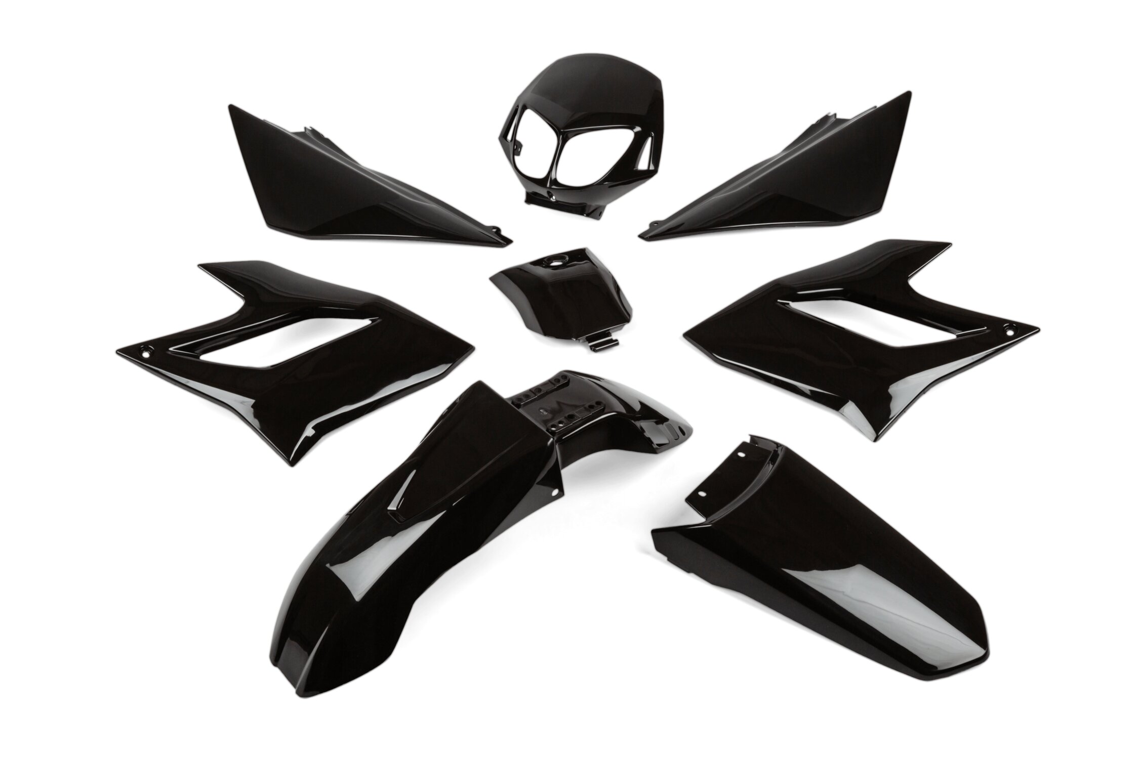 Kit carénage Derbi DRD Racing 2006 - 2011 Noir 8 pièces