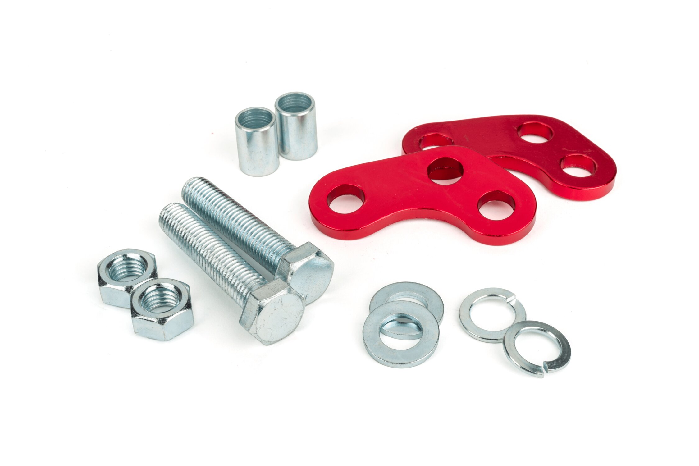 Rehausseur / kit rabaissement d'amortisseur STR8 alu rouge Derbi Senda