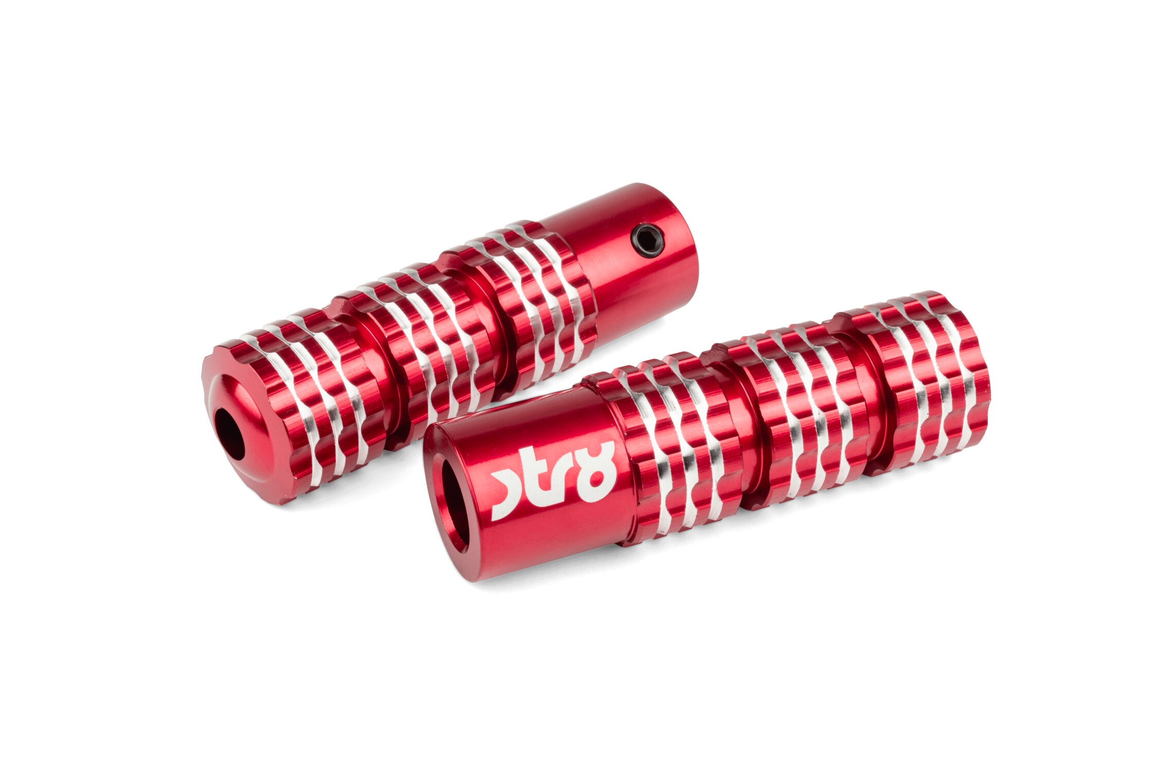 Str8 Cale pied universel Ultra Grip Alu Rouge (la paire)