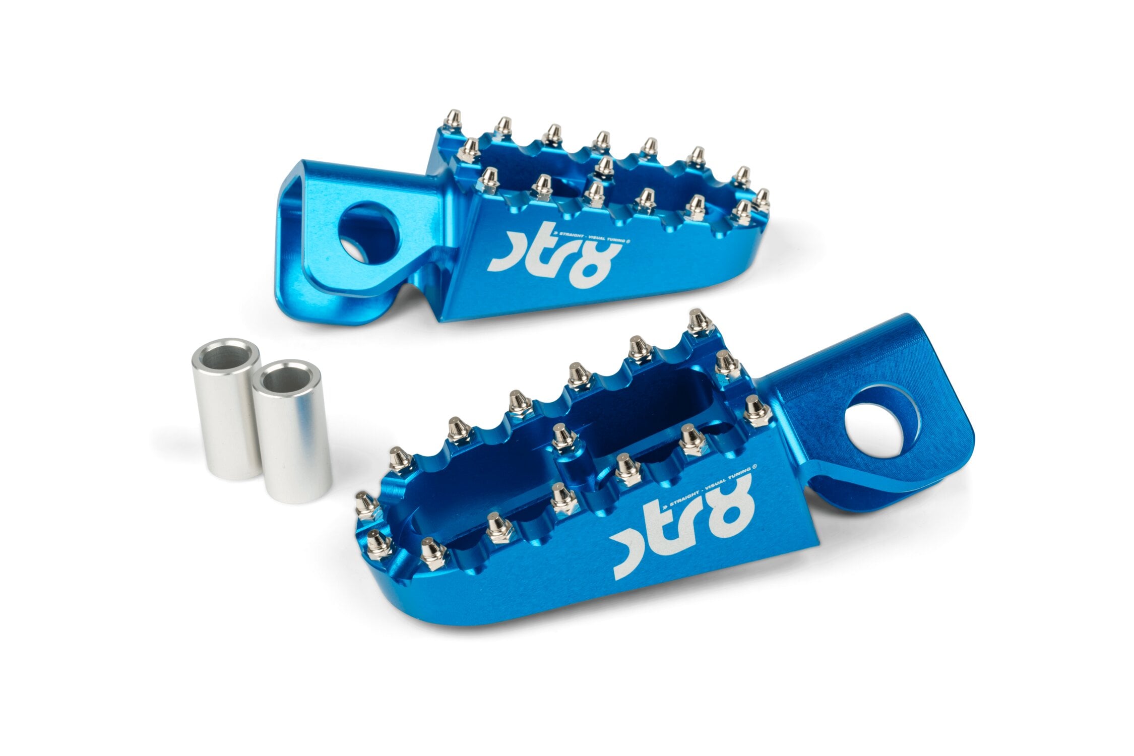 Cales pied pilote STR8 MX Evo Derbi Bleu