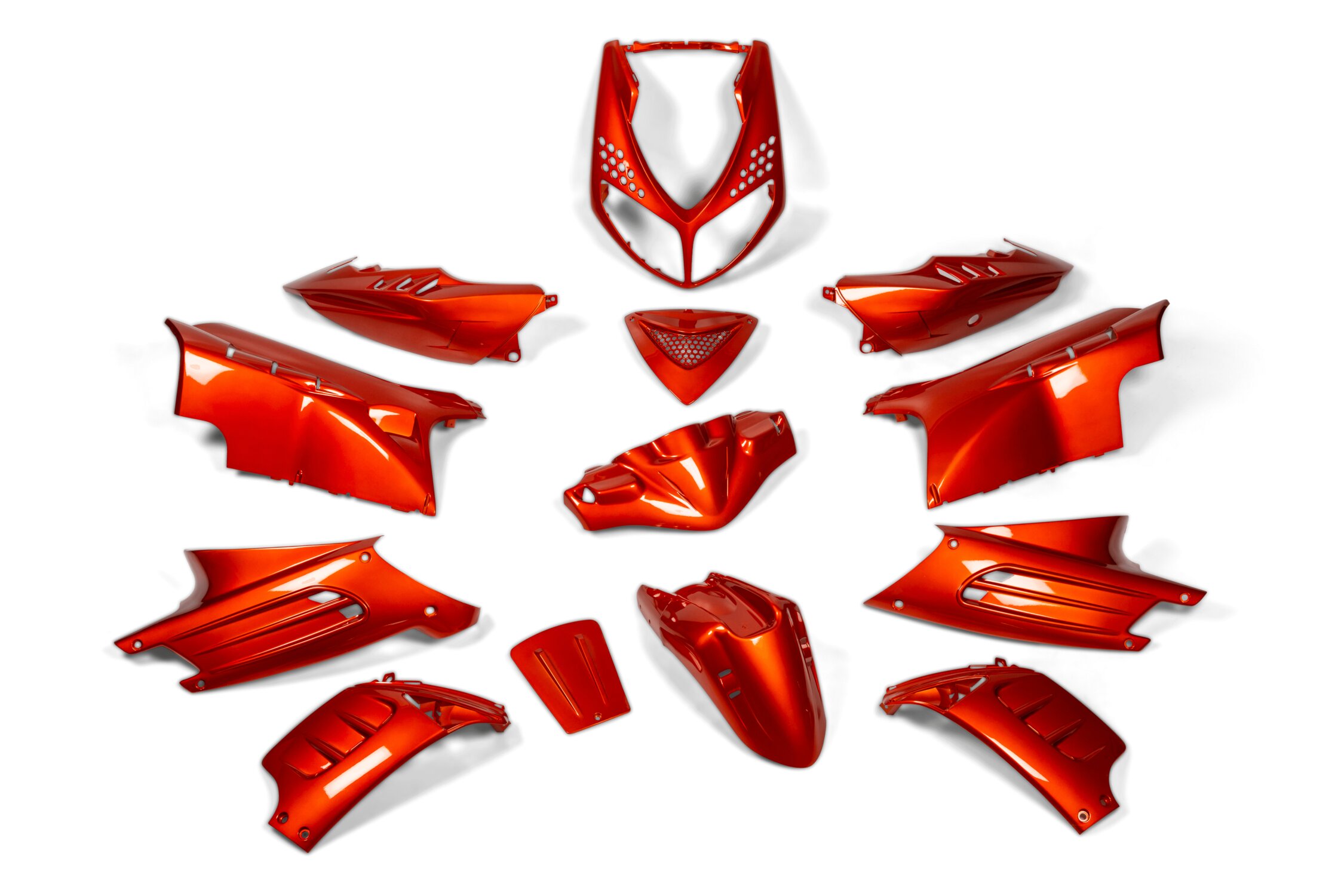 Kit habillage Peugeot Speedfight 2 Orange 13 pièces