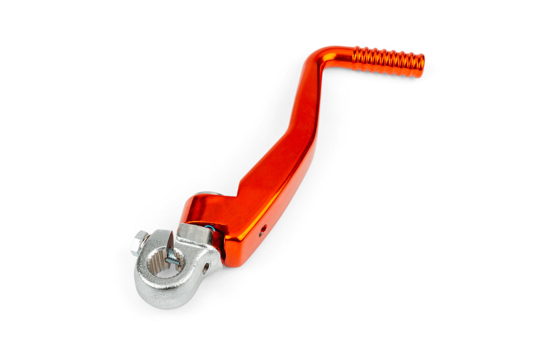 Kick de démarrage Derbi acier / alu orange