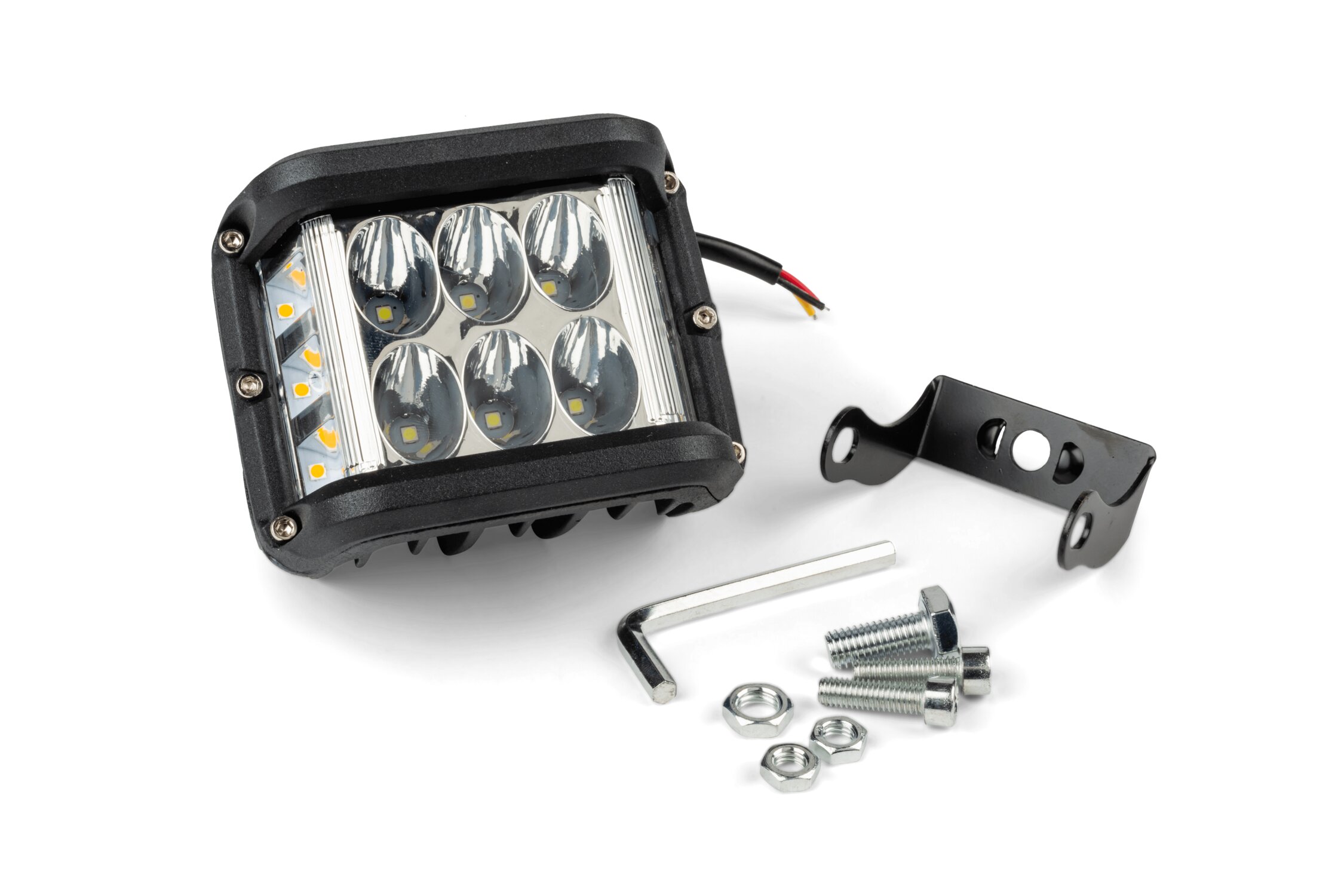 Projecteur LED Moto STR8 d.97x75mm Noir