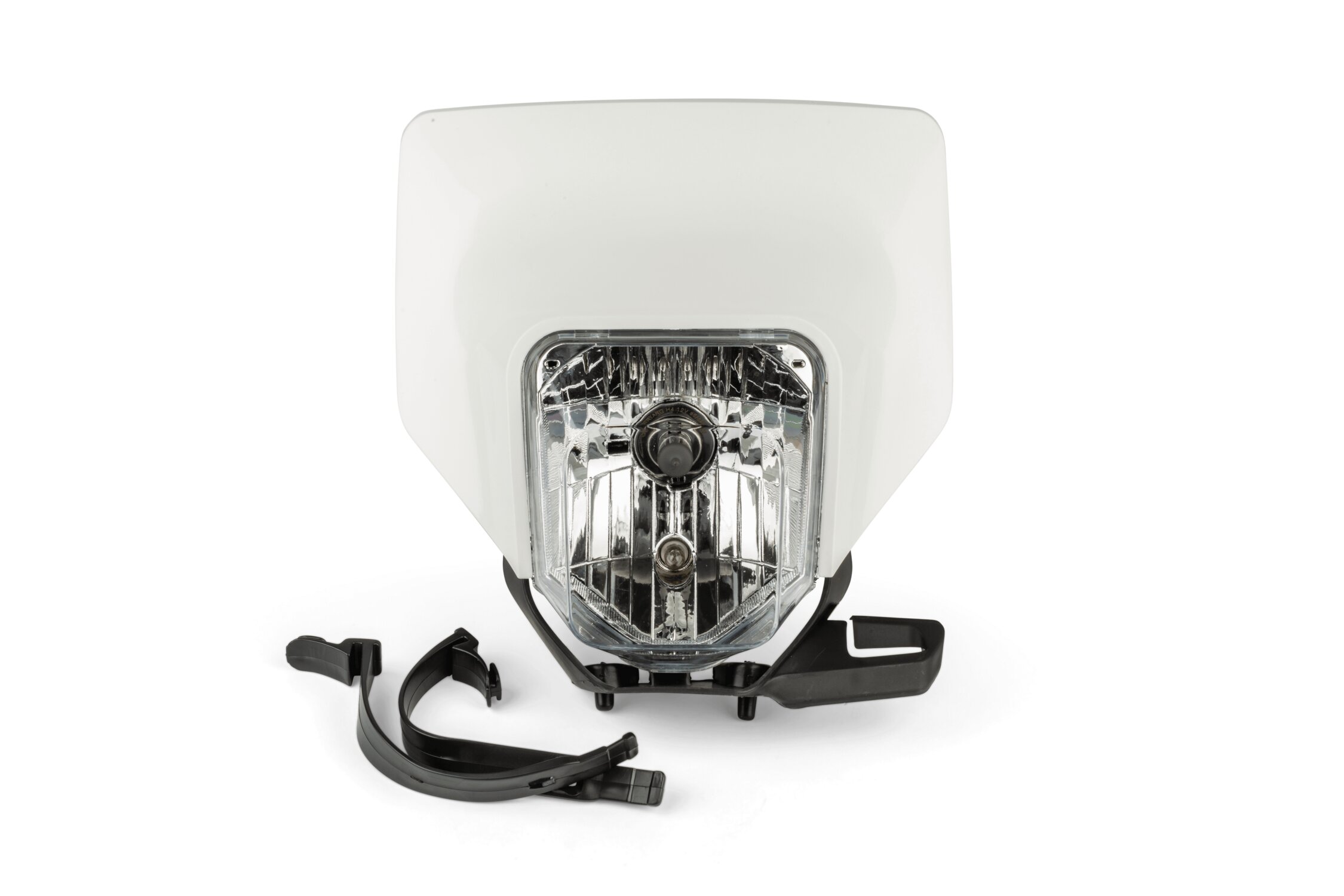 Str8 Plaque phare type Husqvarna Blanc