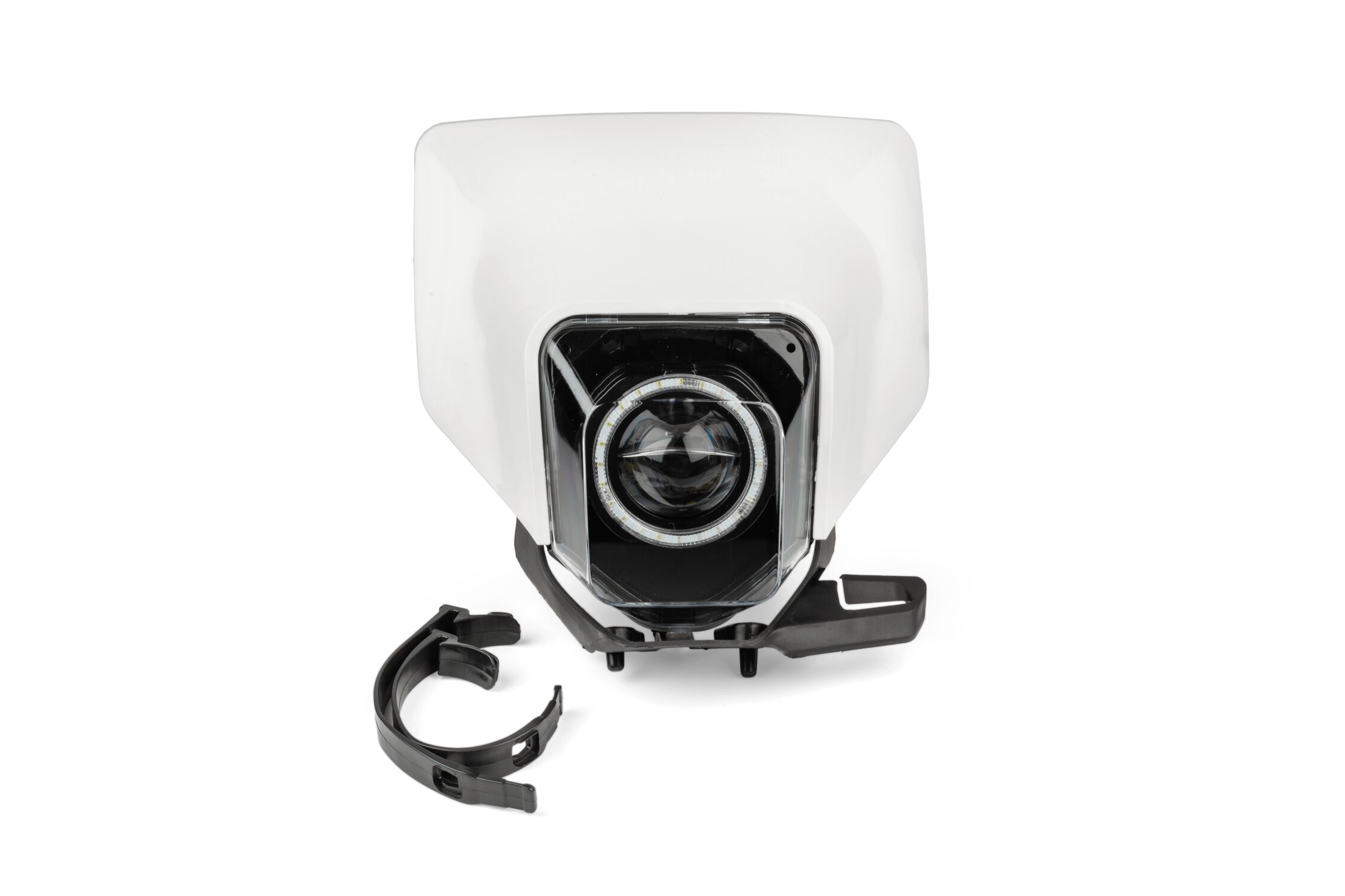 Str8 Plaque phare LED type Husqvarna Blanc