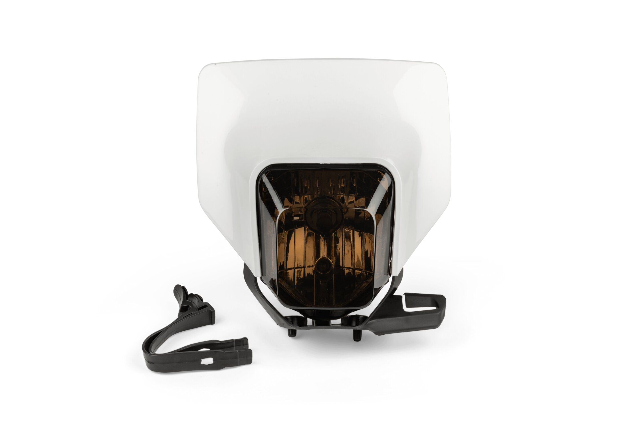 Str8 Plaque phare teinté type Husqvarna Blanc