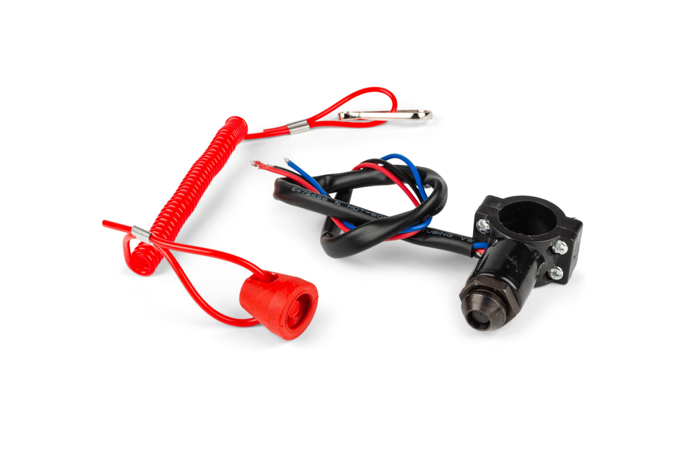 Str8 Coupe circuit Racing rouge fixation guidon