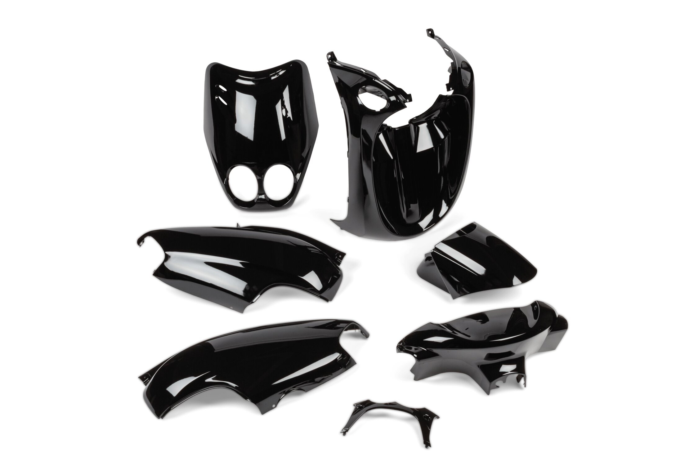 Kit carénage STR8 MBK Ovetto 2002 - 2007 Noir 7 pièces