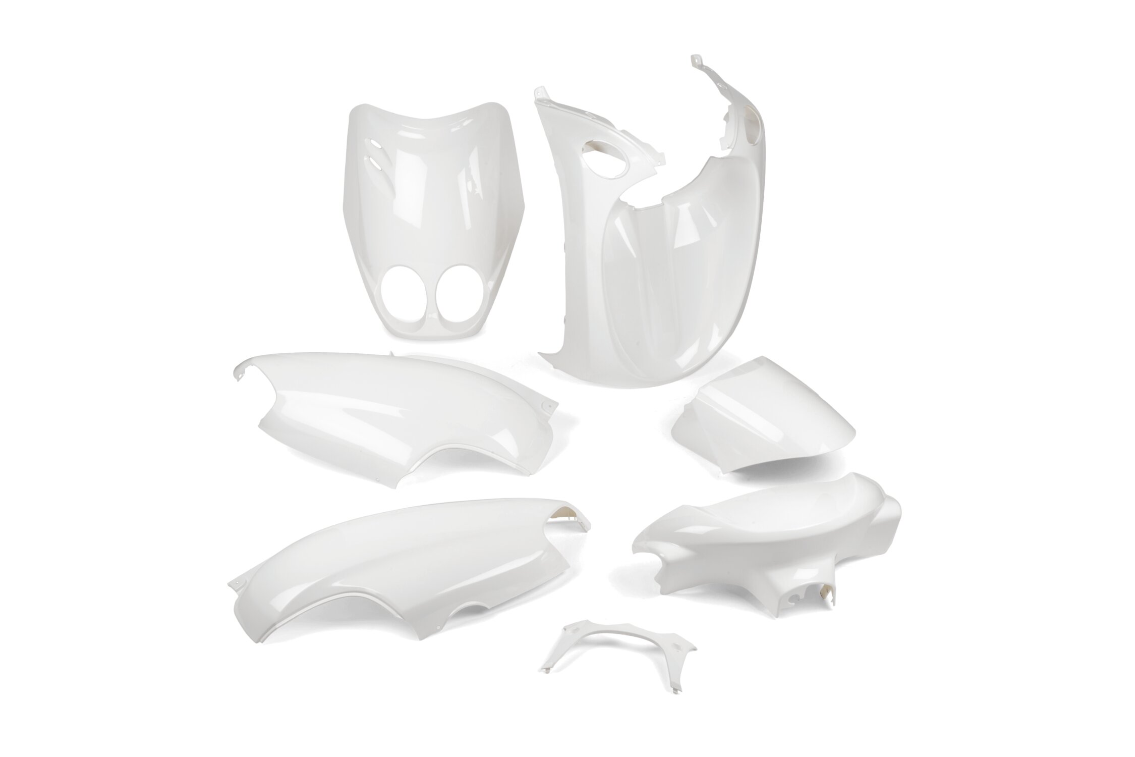 Kit carénage STR8 MBK Ovetto 2002 - 2007 Blanc 7 pièces