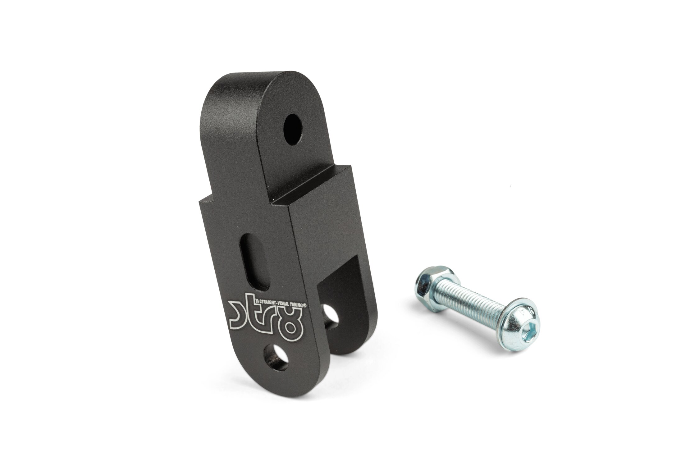 Réhausse amortisseur +60mm STR8 MBK et Peugeot Noir Matt