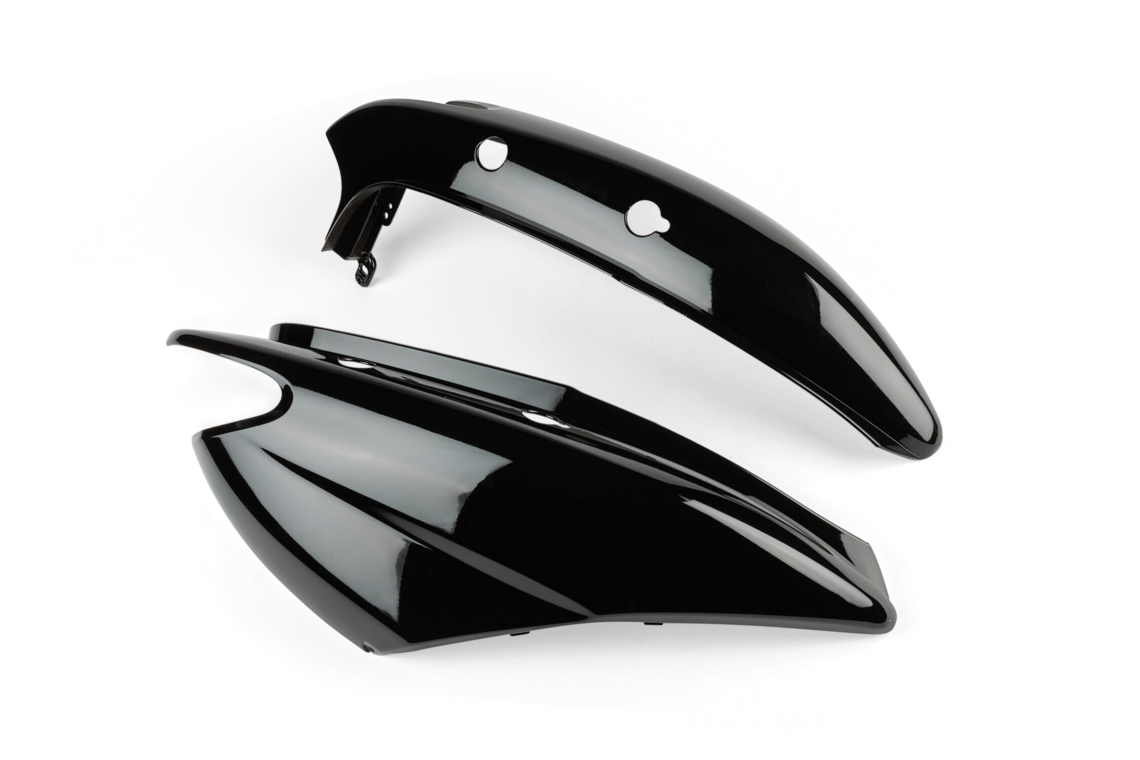 Coques arrière MBK Ovetto après 2008-2014 Noir x2