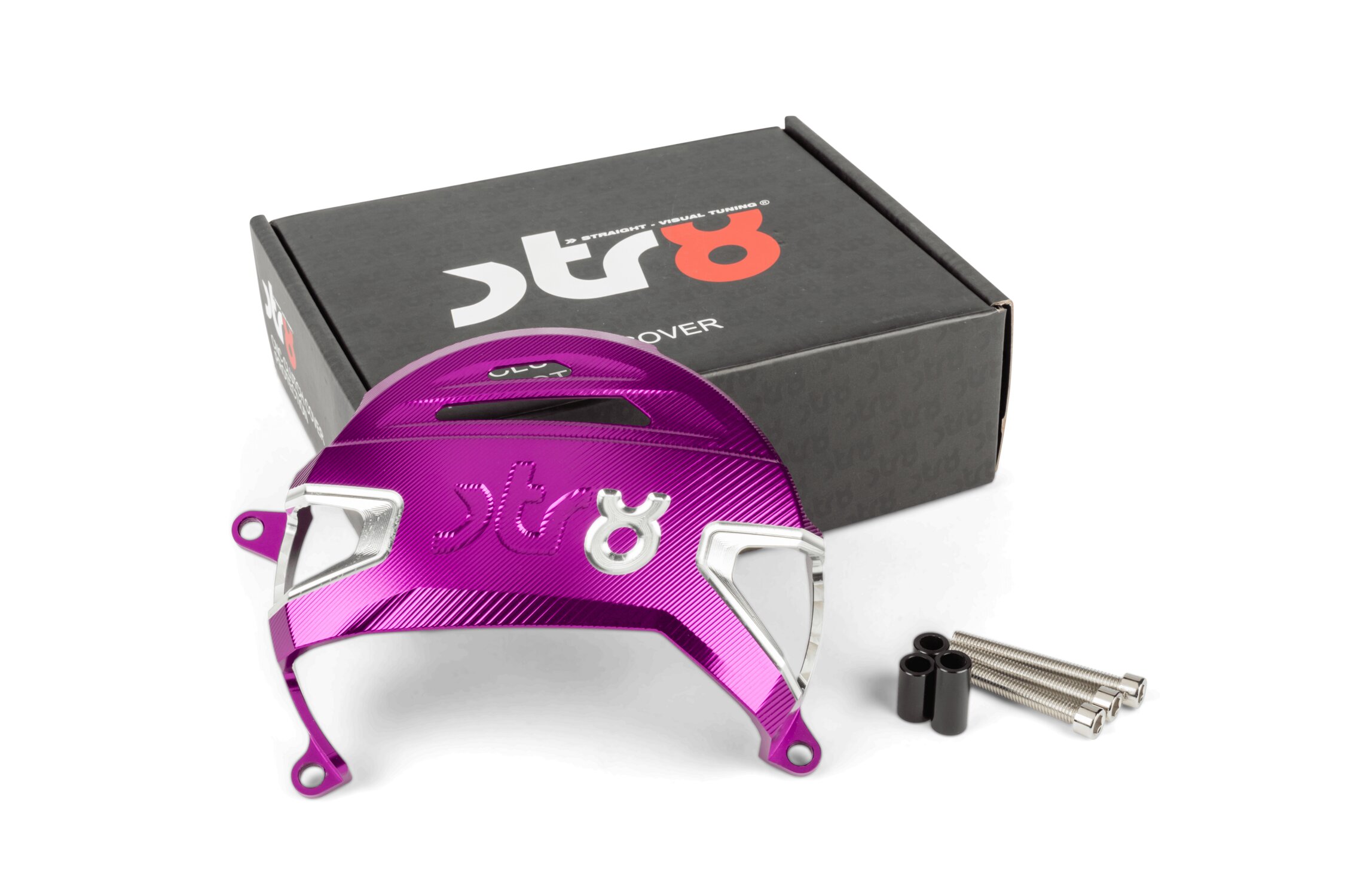 Protection carter embrayage STR8 AM6 Alu CNC Violet