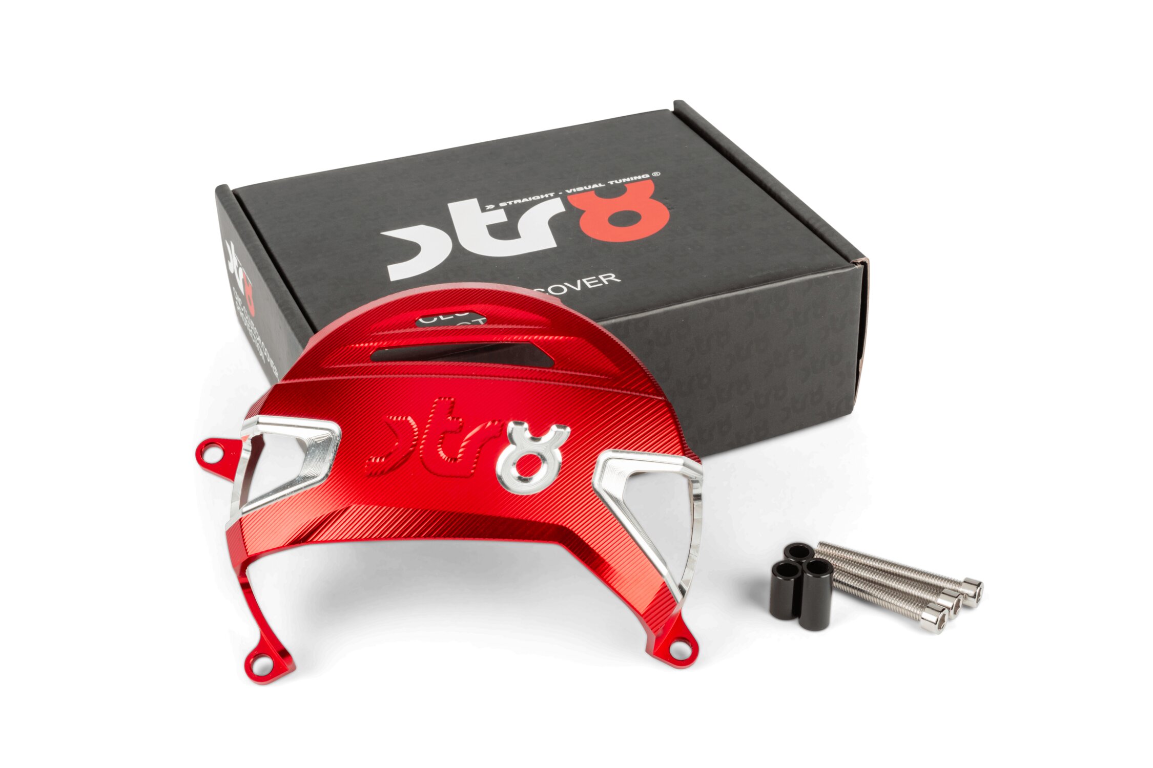 Protection carter embrayage STR8 AM6 Alu CNC Rouge