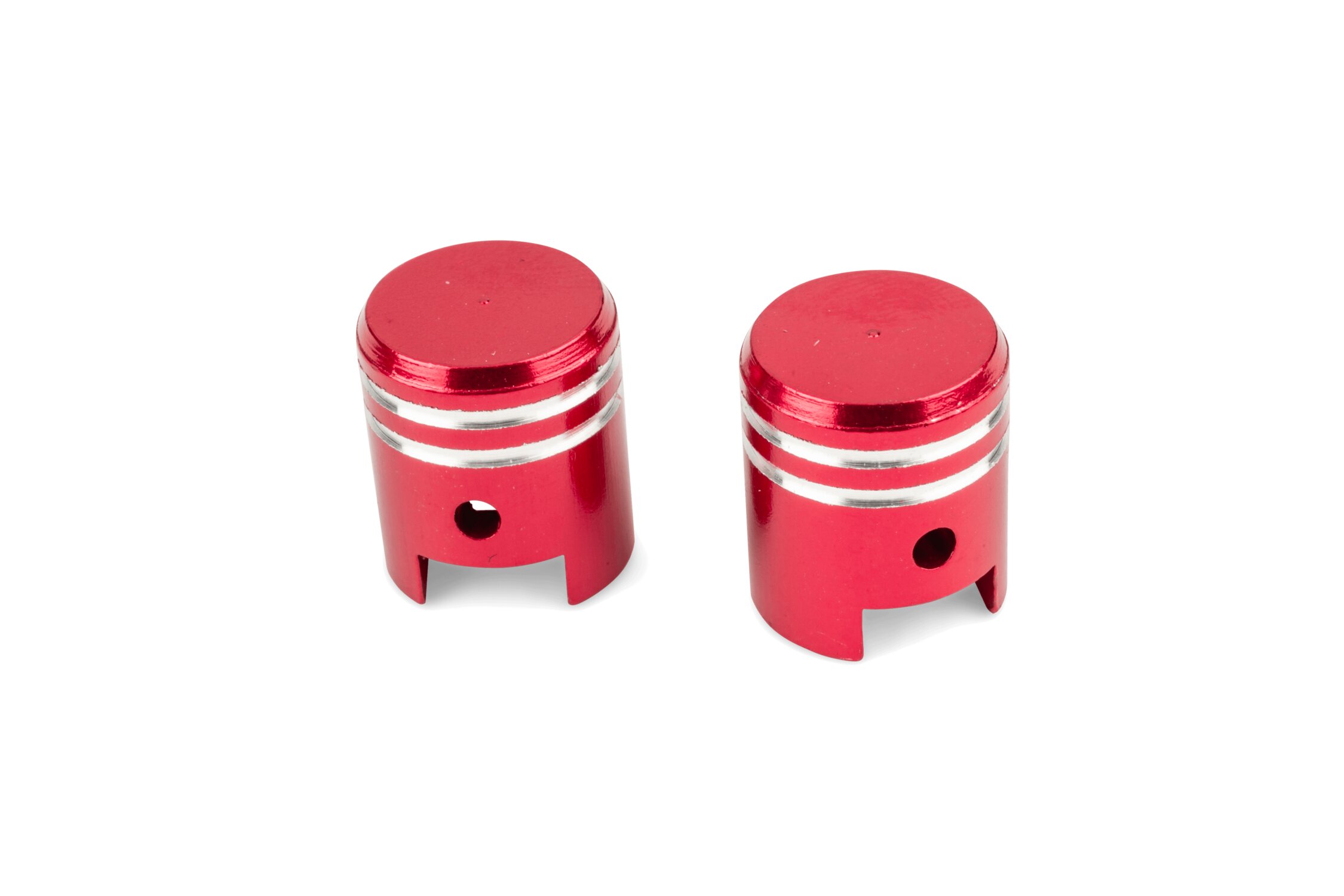 Bouchons de valve STR8 Piston rouge anodisé