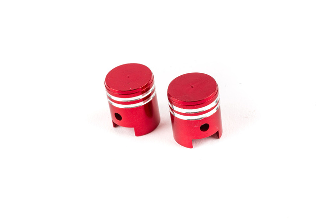 Bouchons de valve Piston rouge anodisé